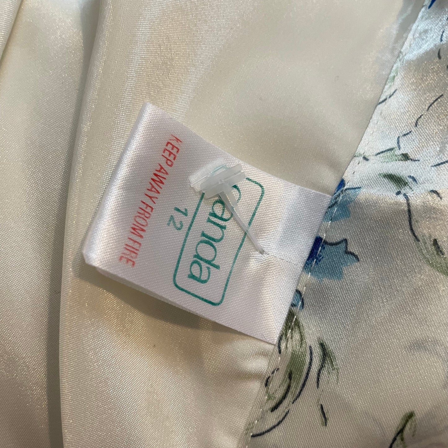 Dressing Gown Robe Vintage C&A Floral Patterned Trim