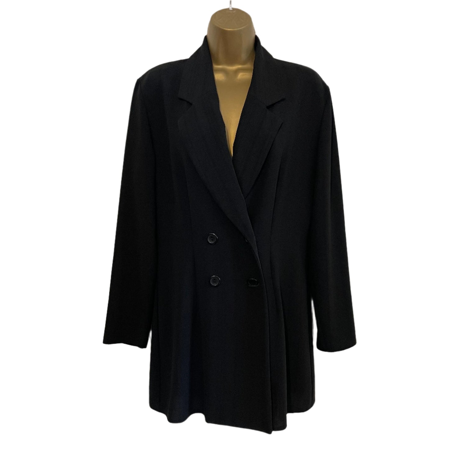 Vintage Black Double Breasted Stripe Blazer Jacket