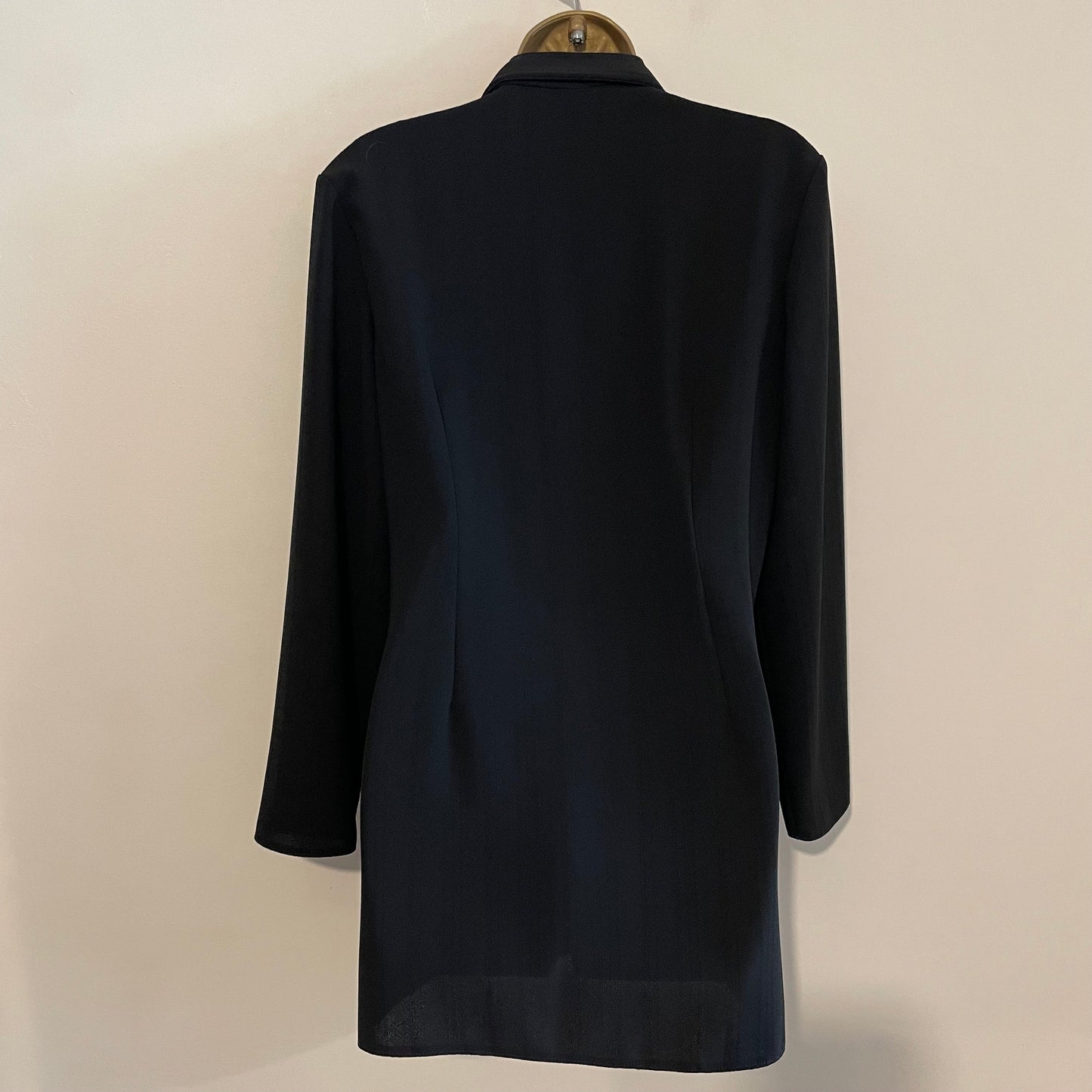 Vintage Black Double Breasted Stripe Blazer Jacket