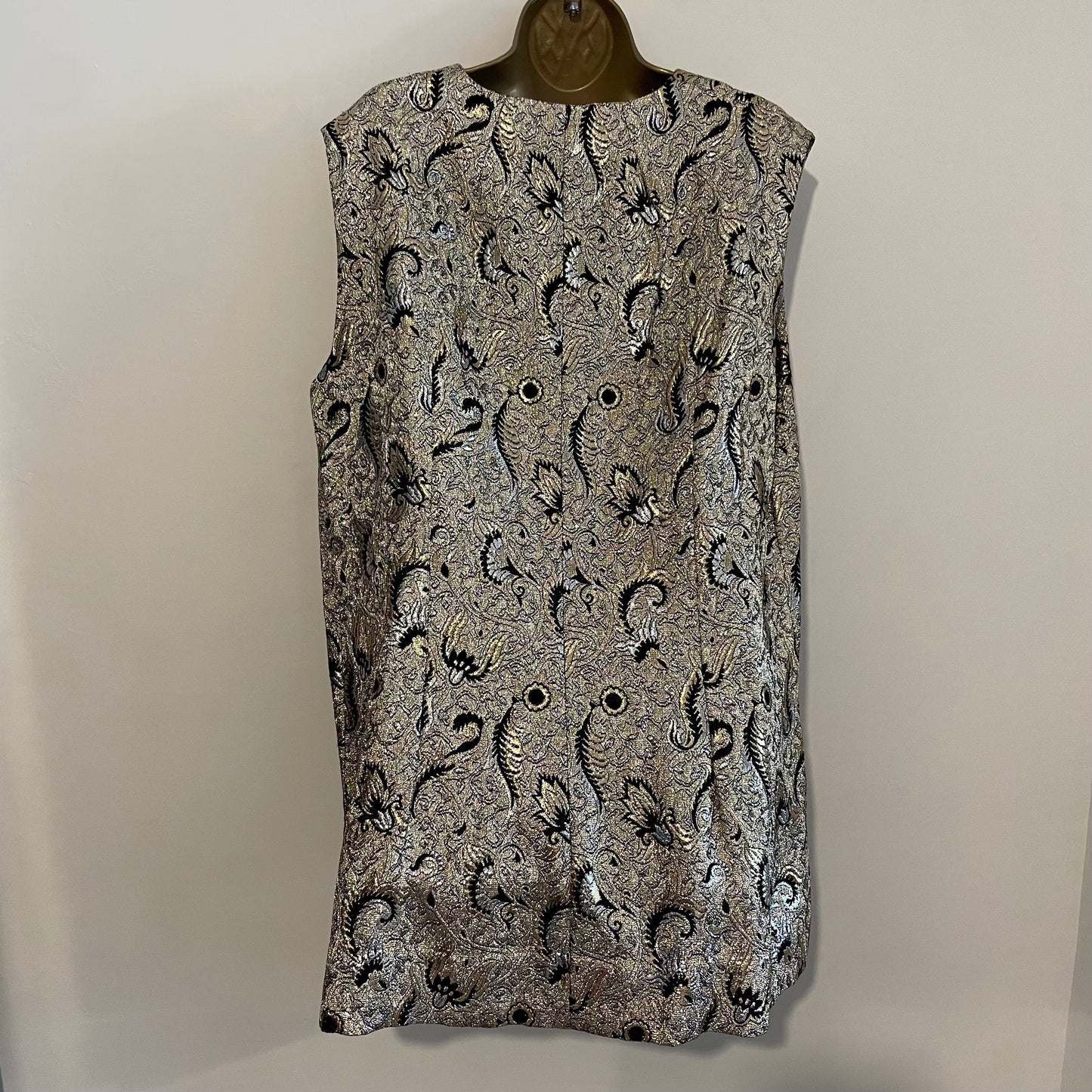 Dress Vintage Gold and Black Sparkly Shift Mini Dress