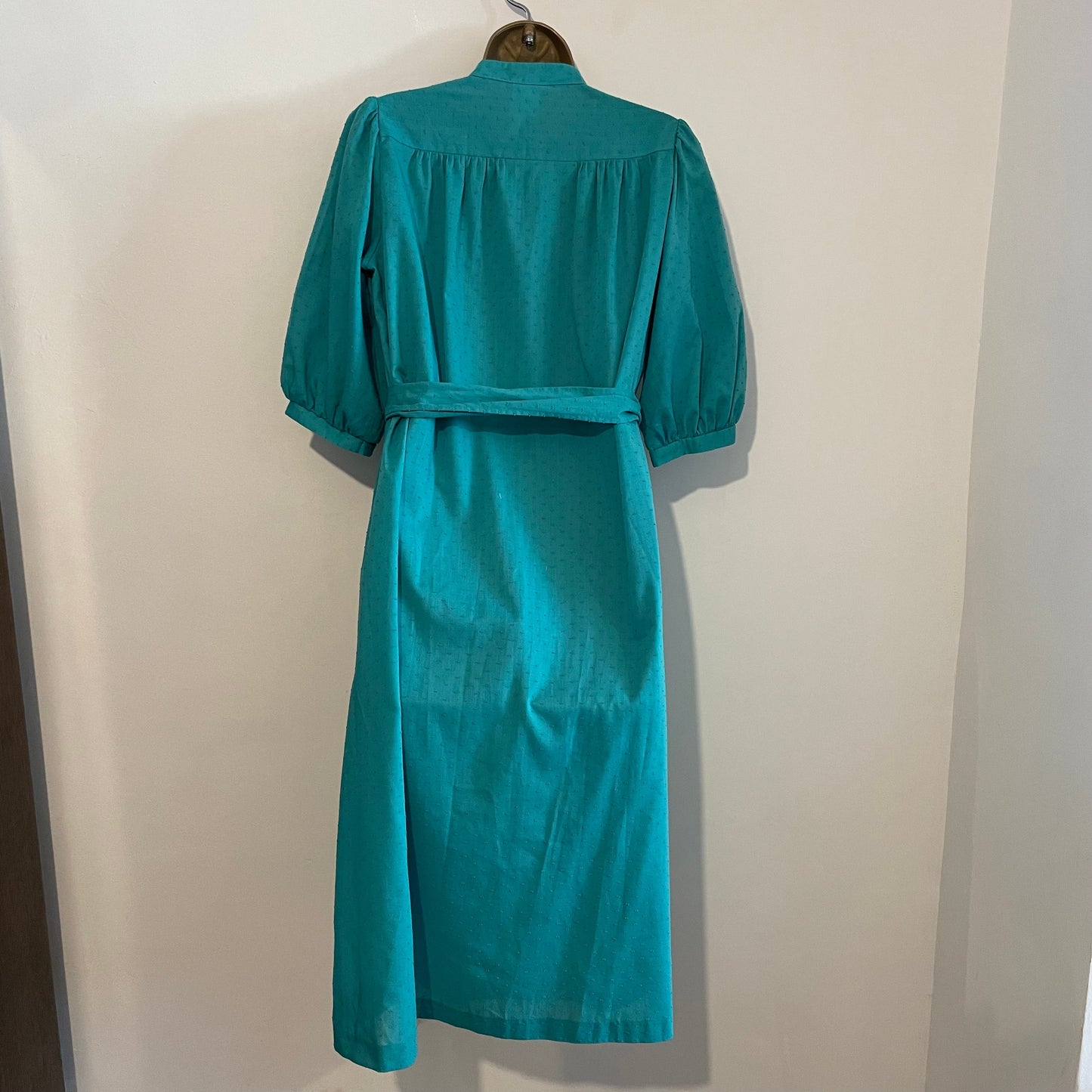Dress St Michael Shirt Dress with Tie Waist in Turquoise Green