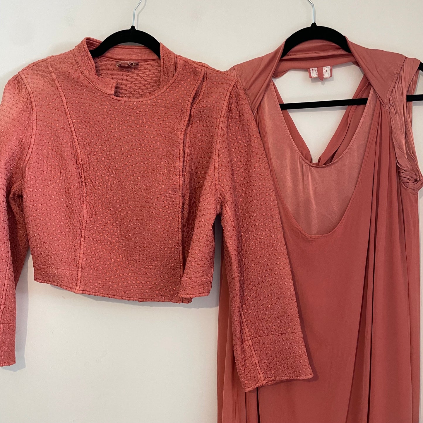 Dress Ghost London Dusty Pink Layered Mini Dress and Jacket Set