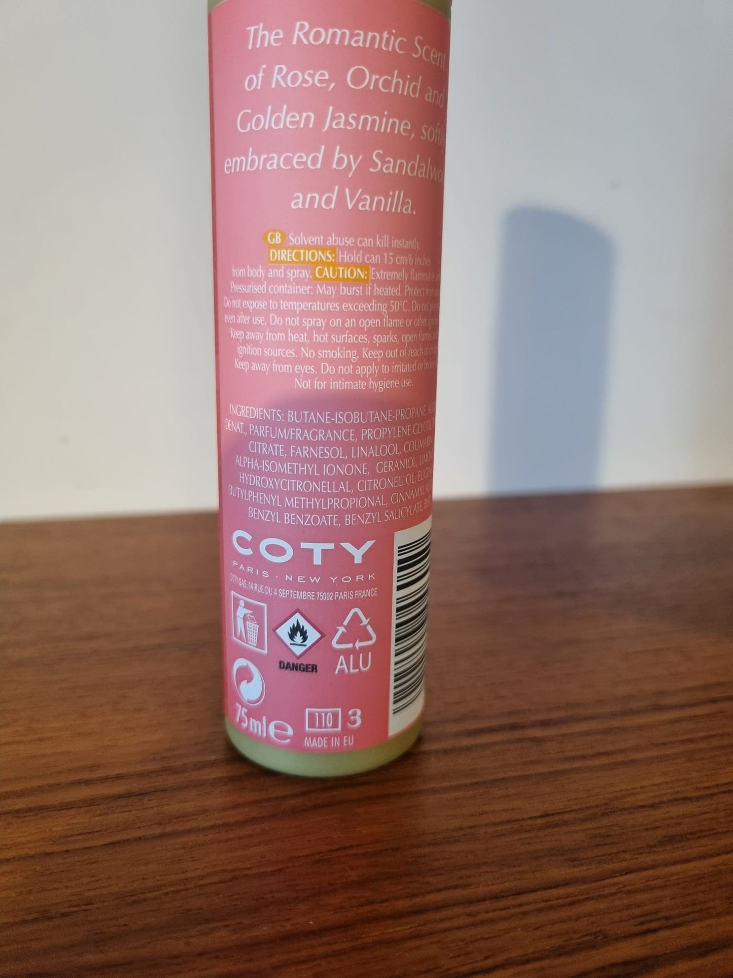 Vintage Coty L'Aimant Paris Deodorant Body Spray 75ml