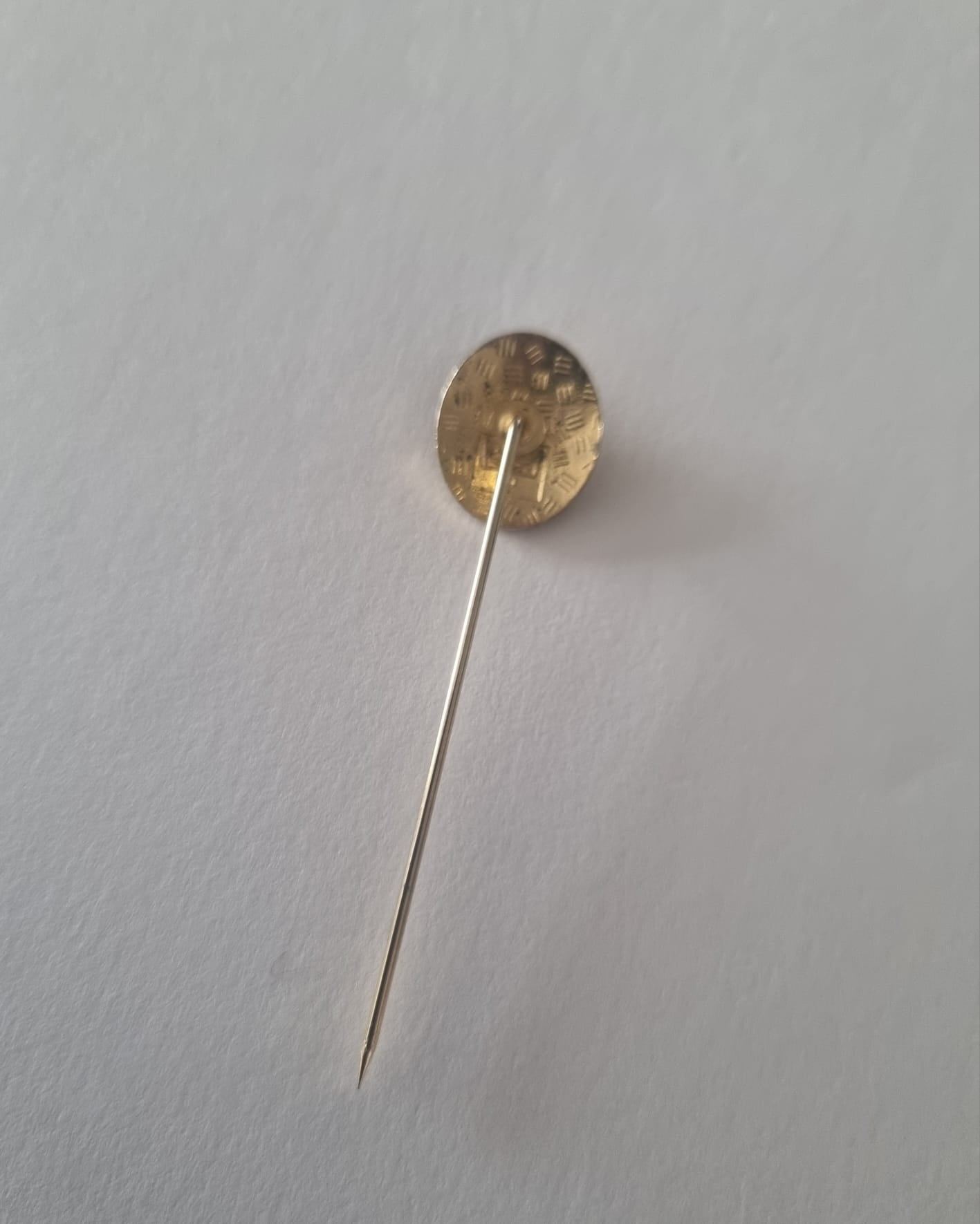 Antique Vintage 1970s Cloisonne Stick Pin in Black and Floral Enamel