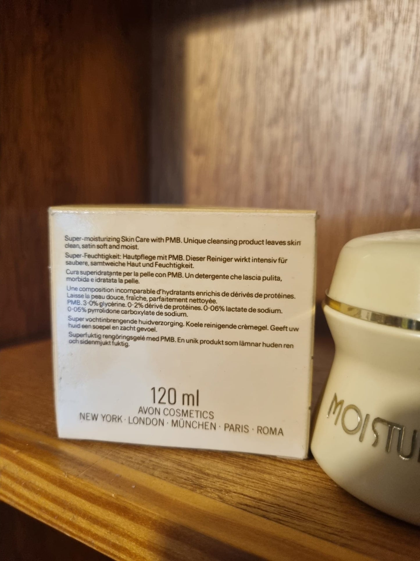 Vintage Avon Moisture Secret Enriched Massage Creme with PMB. 120ml. In Box. Full