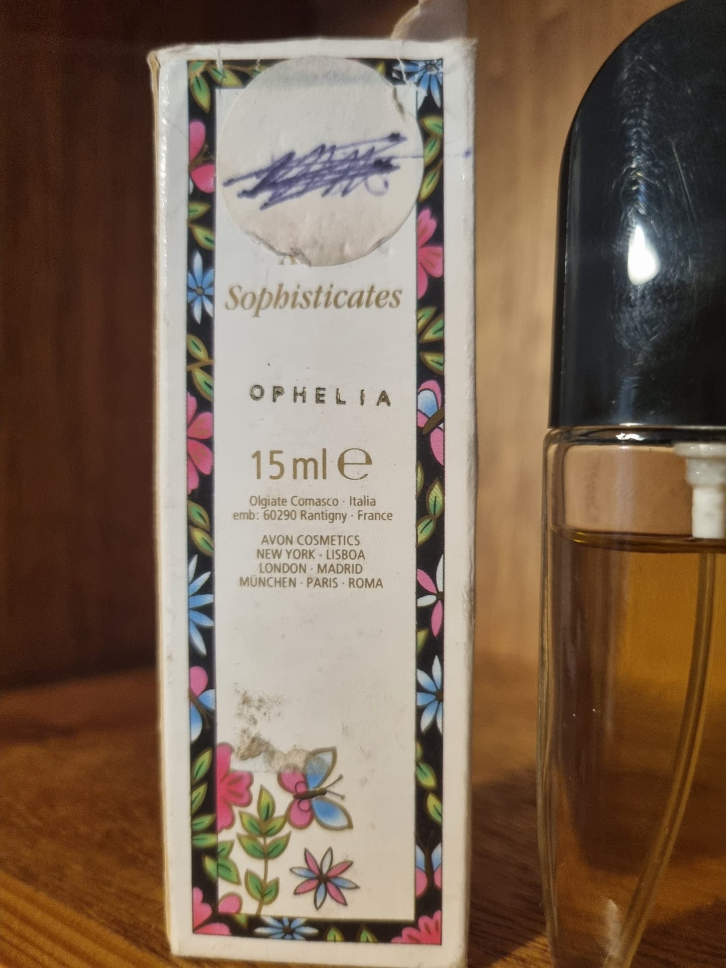 Vintage Avon Sophisticates Ophelia Perfume. 15ml. 90% Full. In Box