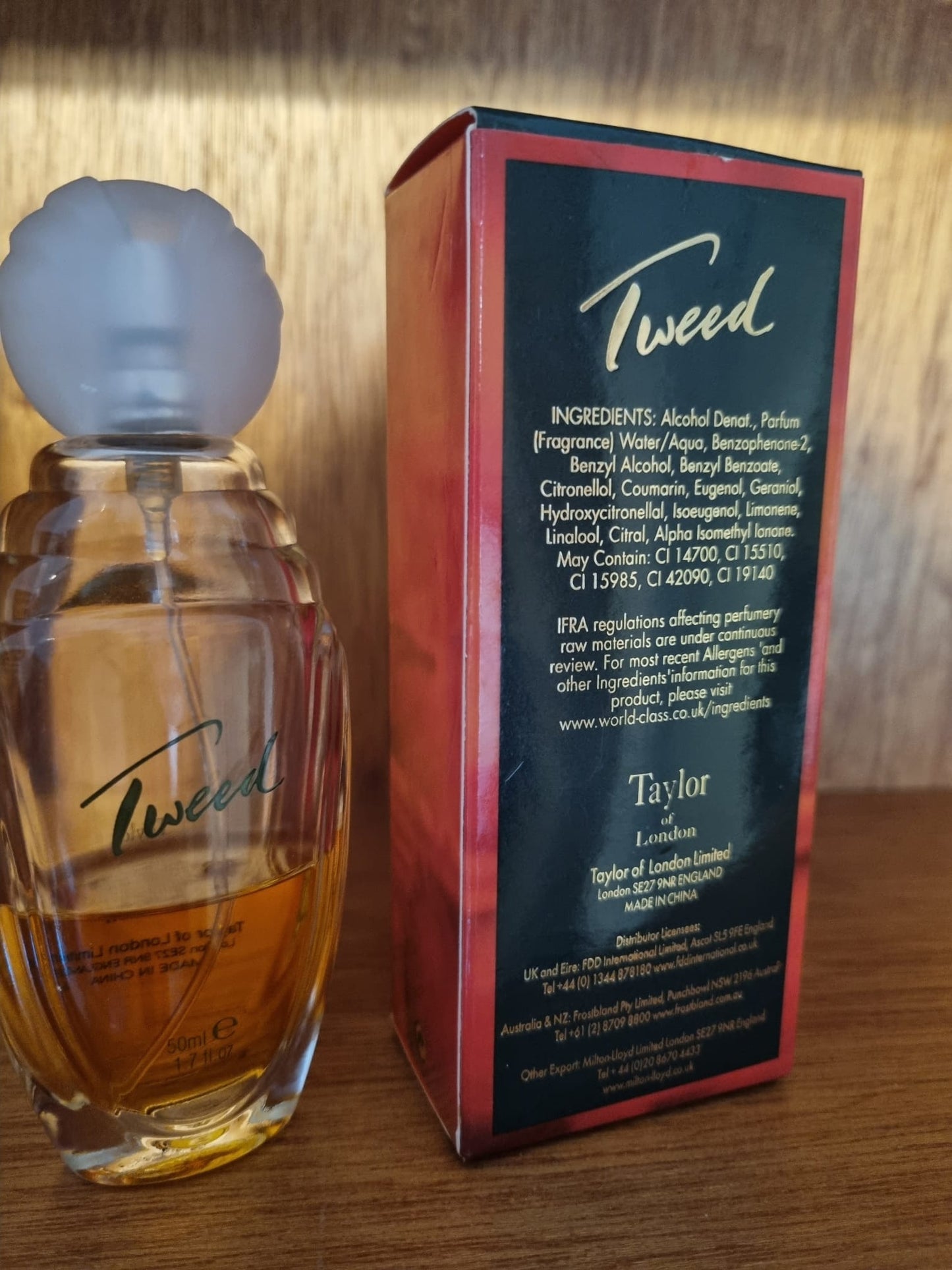 Vintage Tweed Eau De Toilette 50ml 30% Full. Boxed
