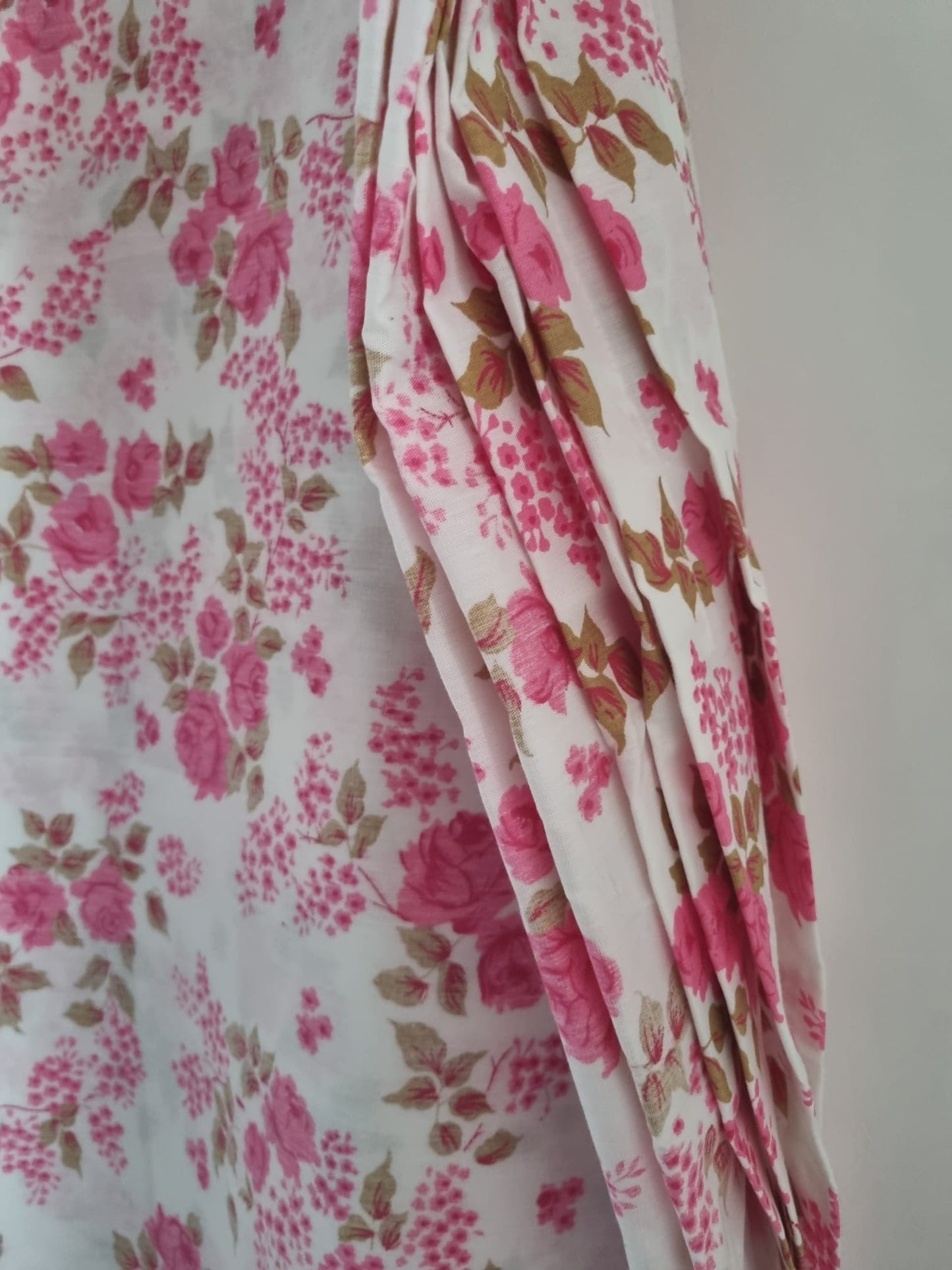 Vintage Brentford Nylons Pink and White Thick Flat Bed Sheet