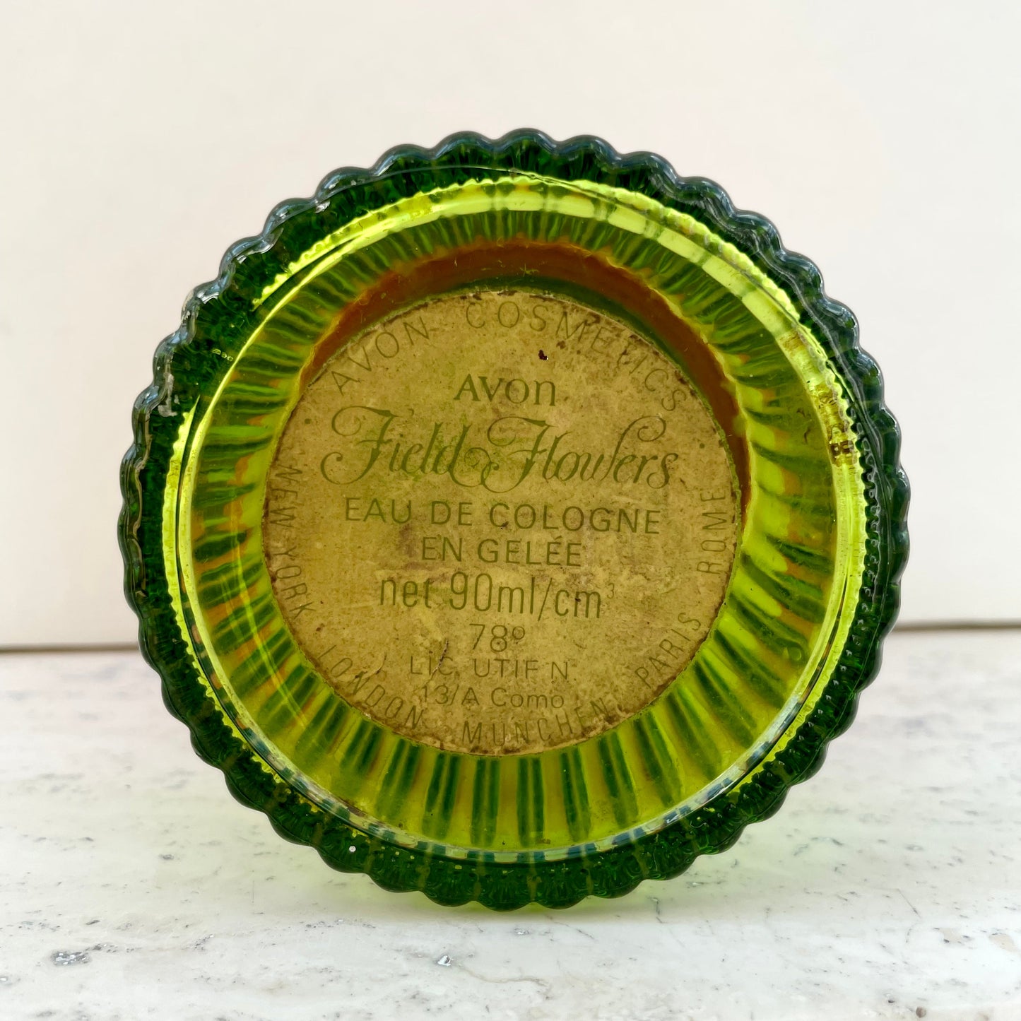 Vintage Avon Field Flowers Eau De Cologne En Gelee 90ml Collectible