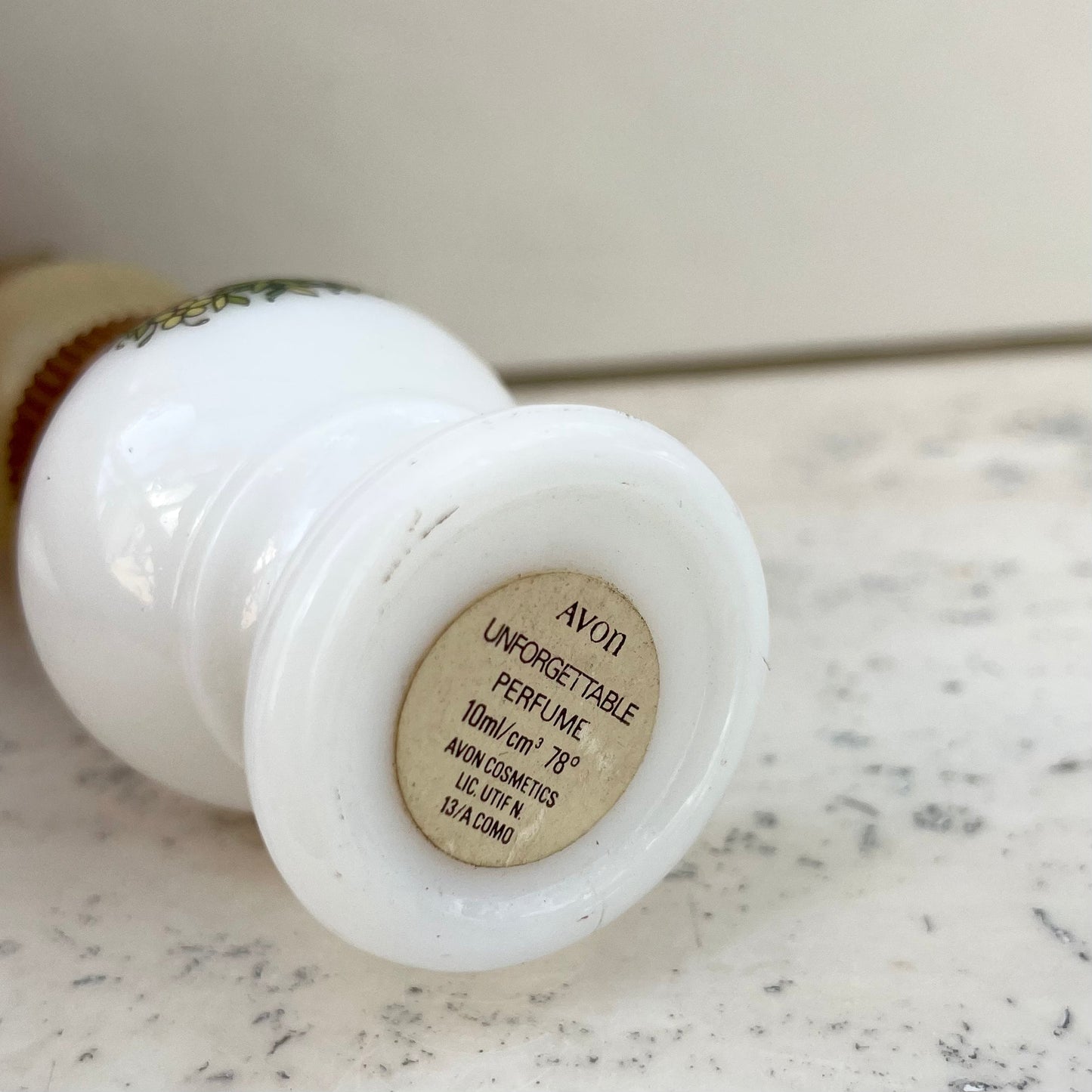 Vintage Avon 70s Hurricane Oil Lamp Unforgettable Perfume Bottle. Empty. 10ml.