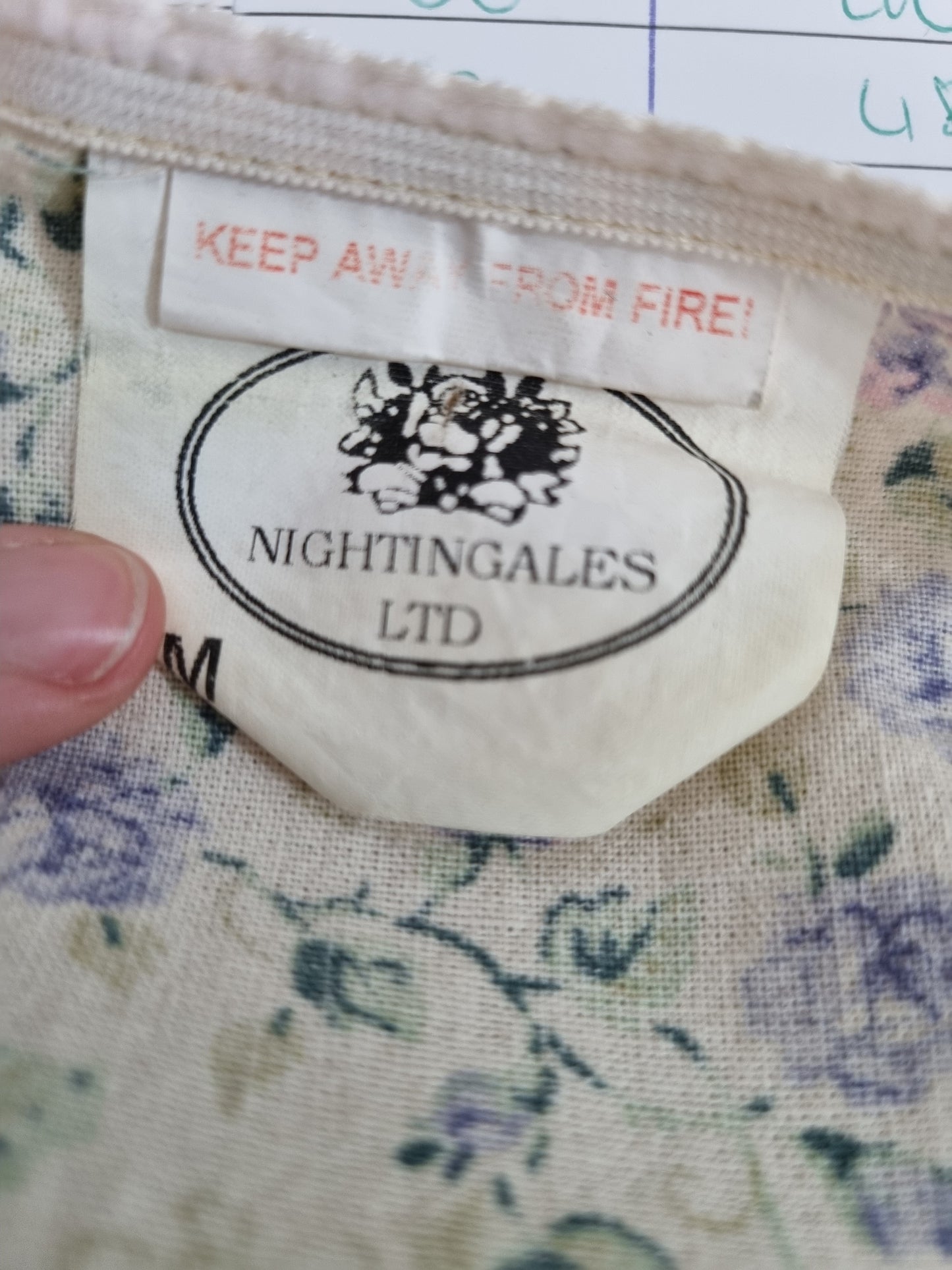 Nightingales Limited Vintage Floral Ditsy Cream Smock Dress UK 16