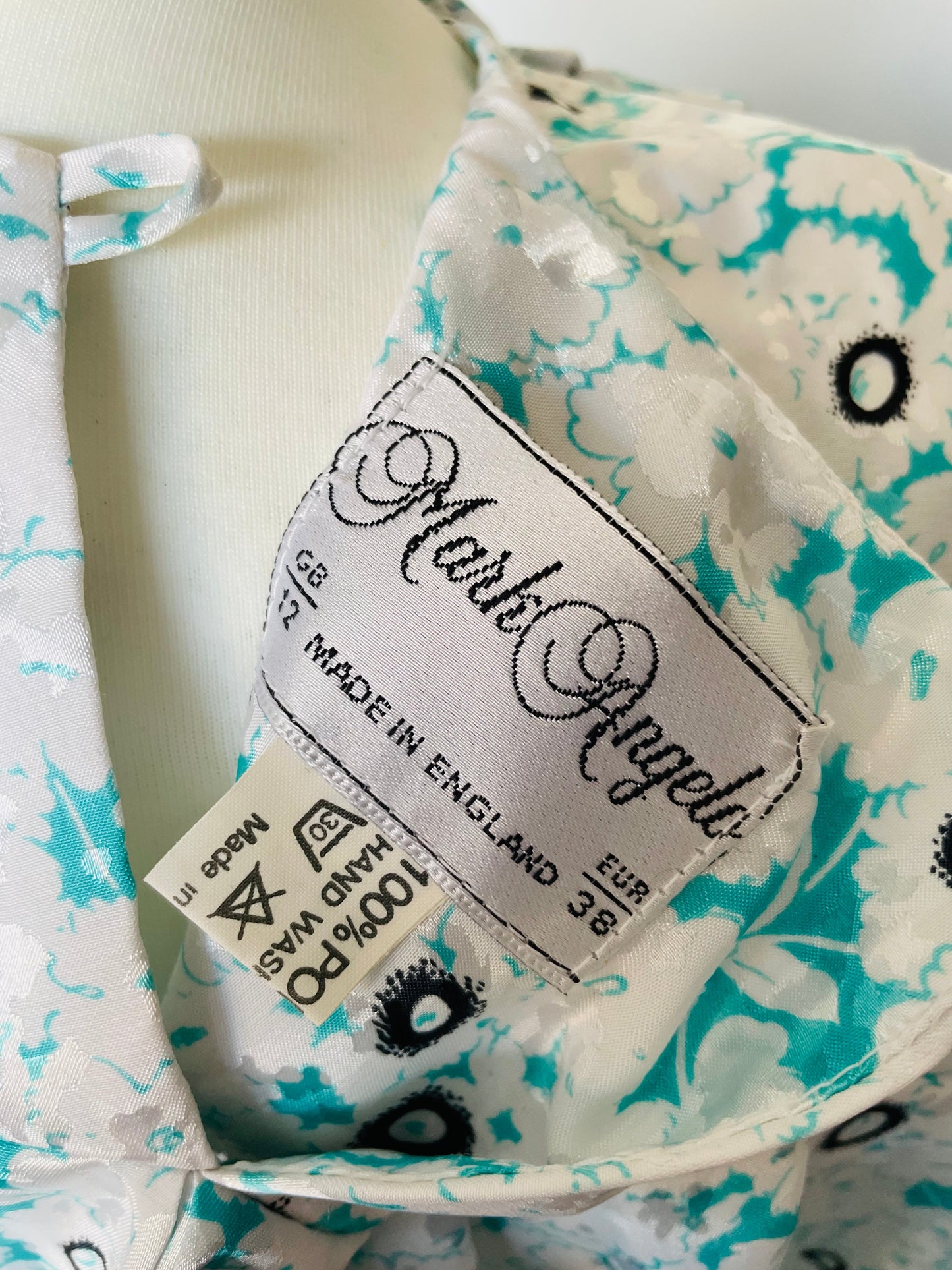 Vintage Mark Angelo Floral Summer Pleated Midi Dress Made in England