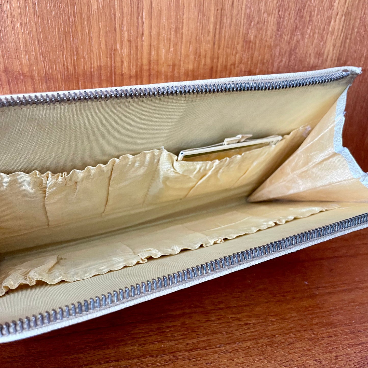 Japanese Handpainted Leather Pagoda Clutch Vintage Bag