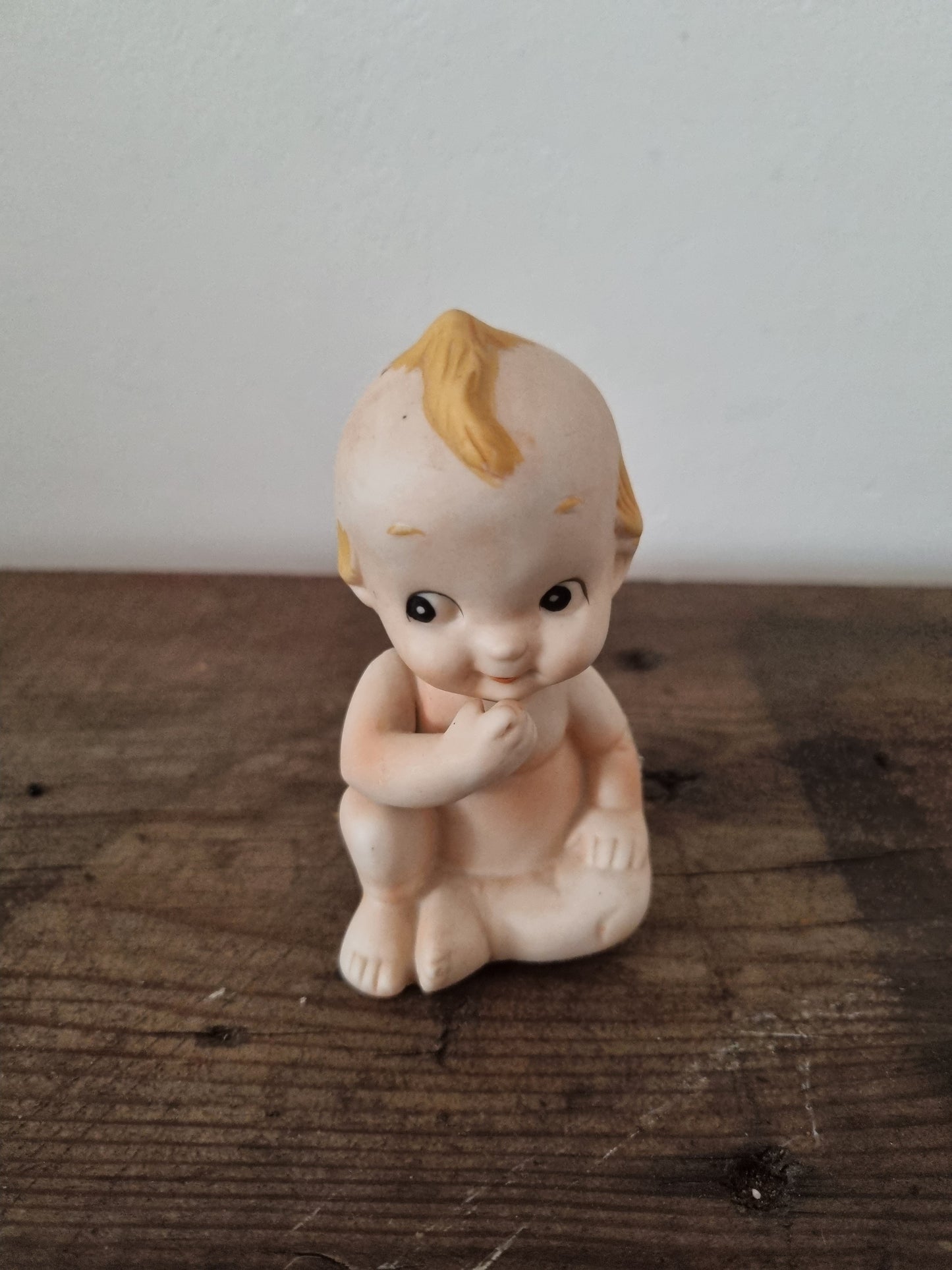 Vintage Lefton Kewpie Baby Bisque Porcelain Figurine Delight