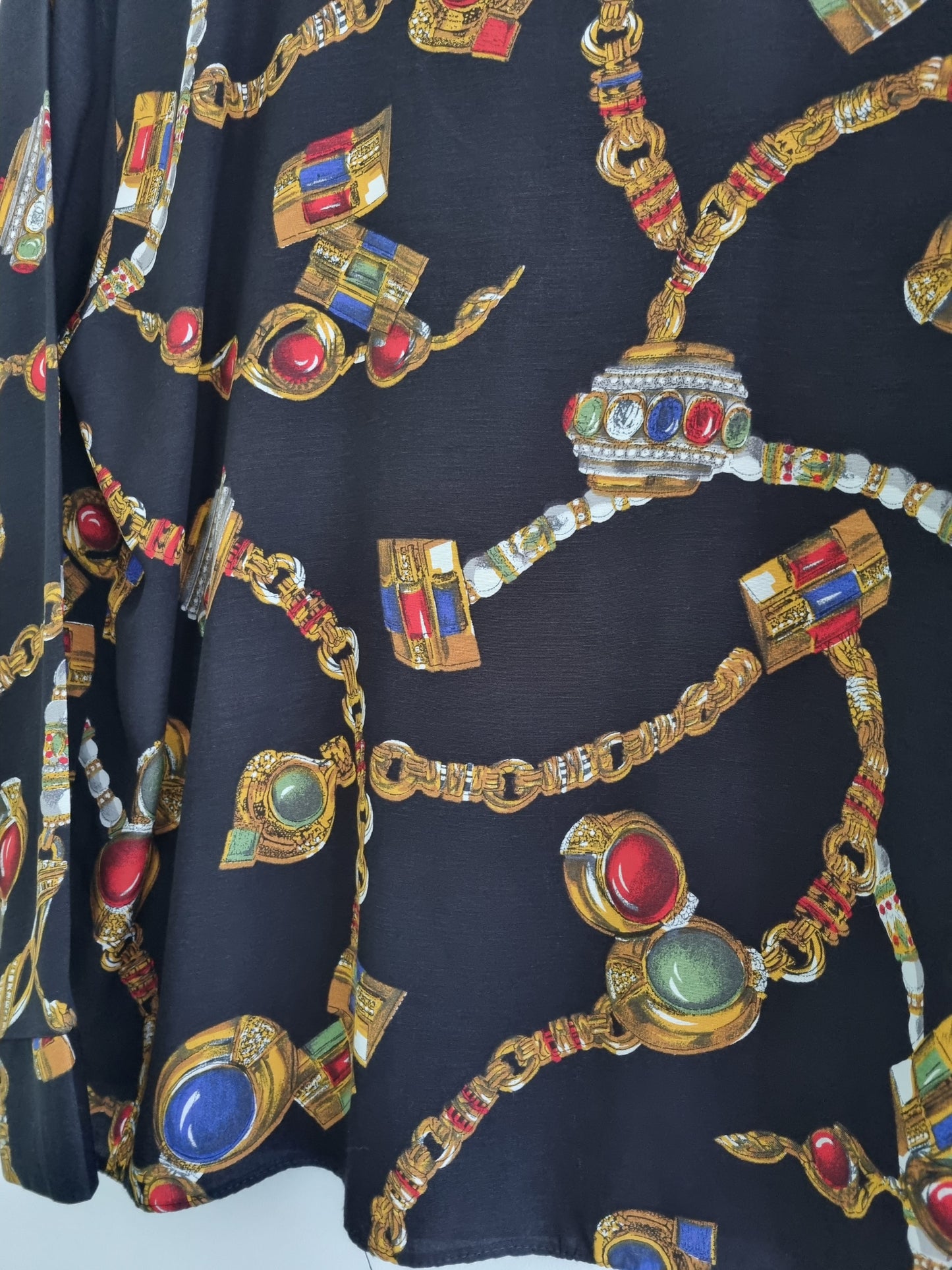 Vintage Classics Debenhams Chain Print Blouse UK18 Fashion Statement