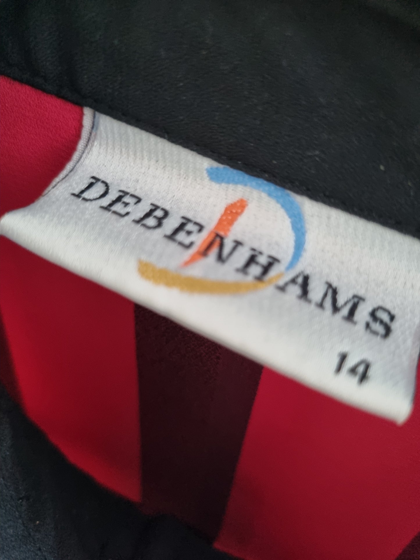 Vintage Debenhams Stripe Blouse UK1618 in Pink and Black