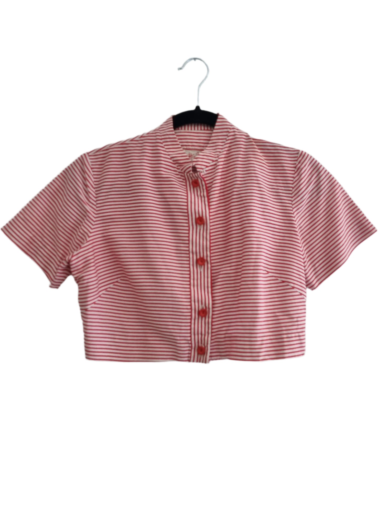 Henley Jr Frocks Crop Candy Stripe Vintage Top for Girls