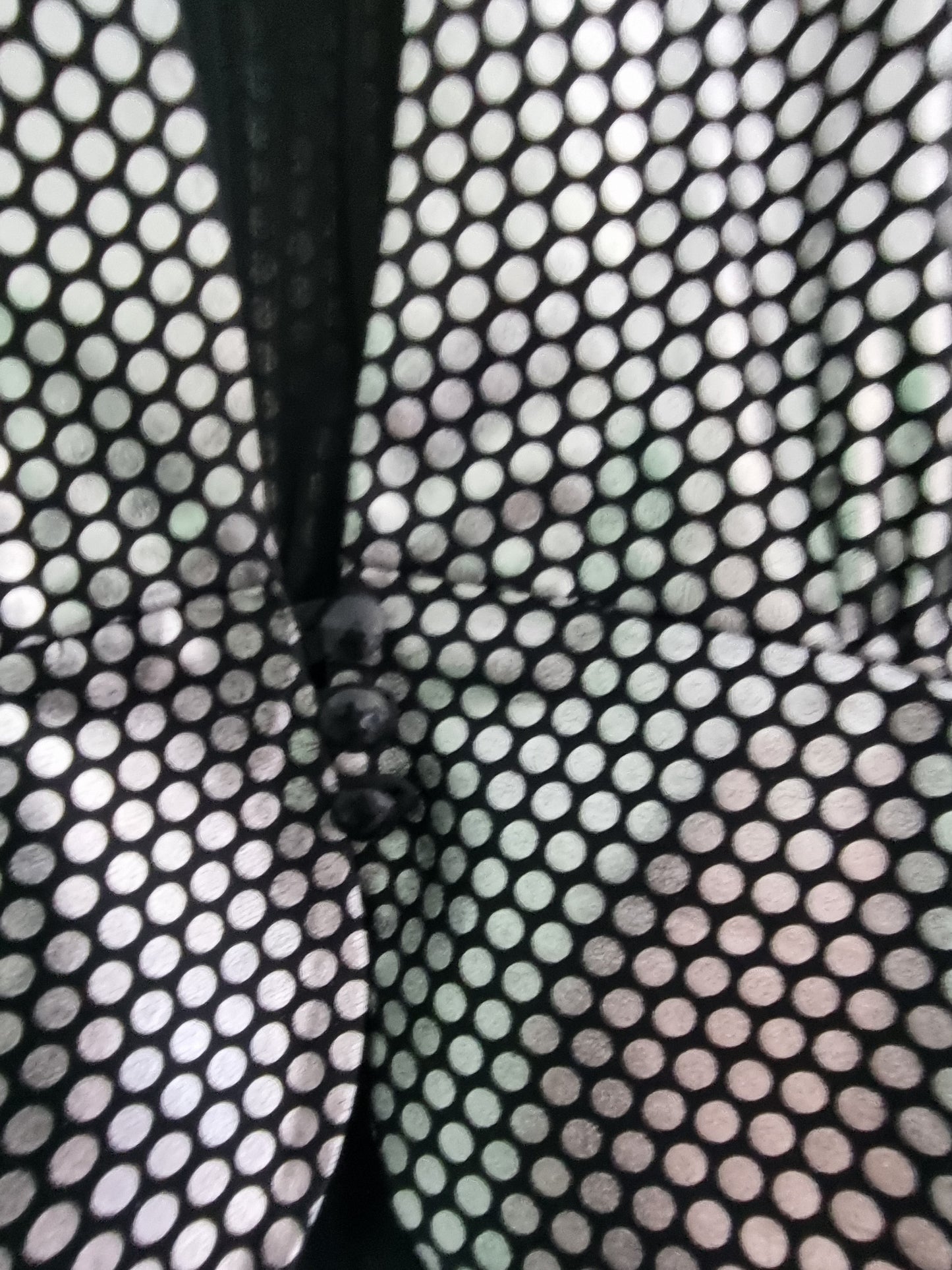 Your Sixth Sense Silver Batwing Polka Dot Top (UK14)