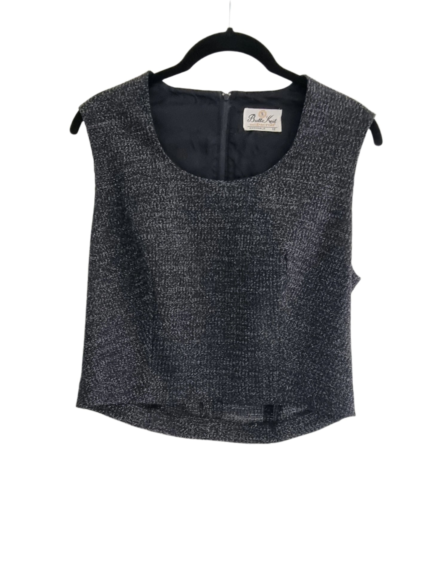 Butte Knit Black Sparkly Top Vintage UK16 for Stylish Outings