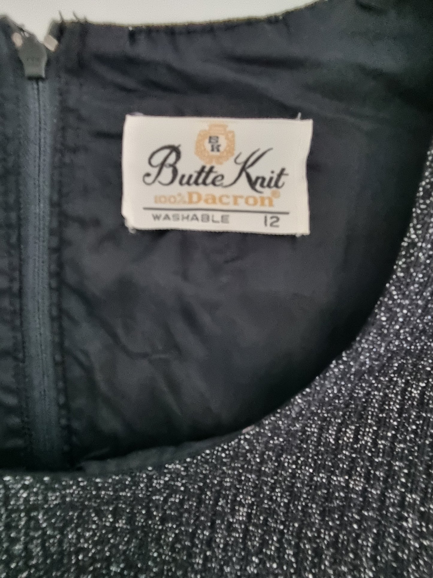 Butte Knit Black Sparkly Top Vintage UK16 for Stylish Outings