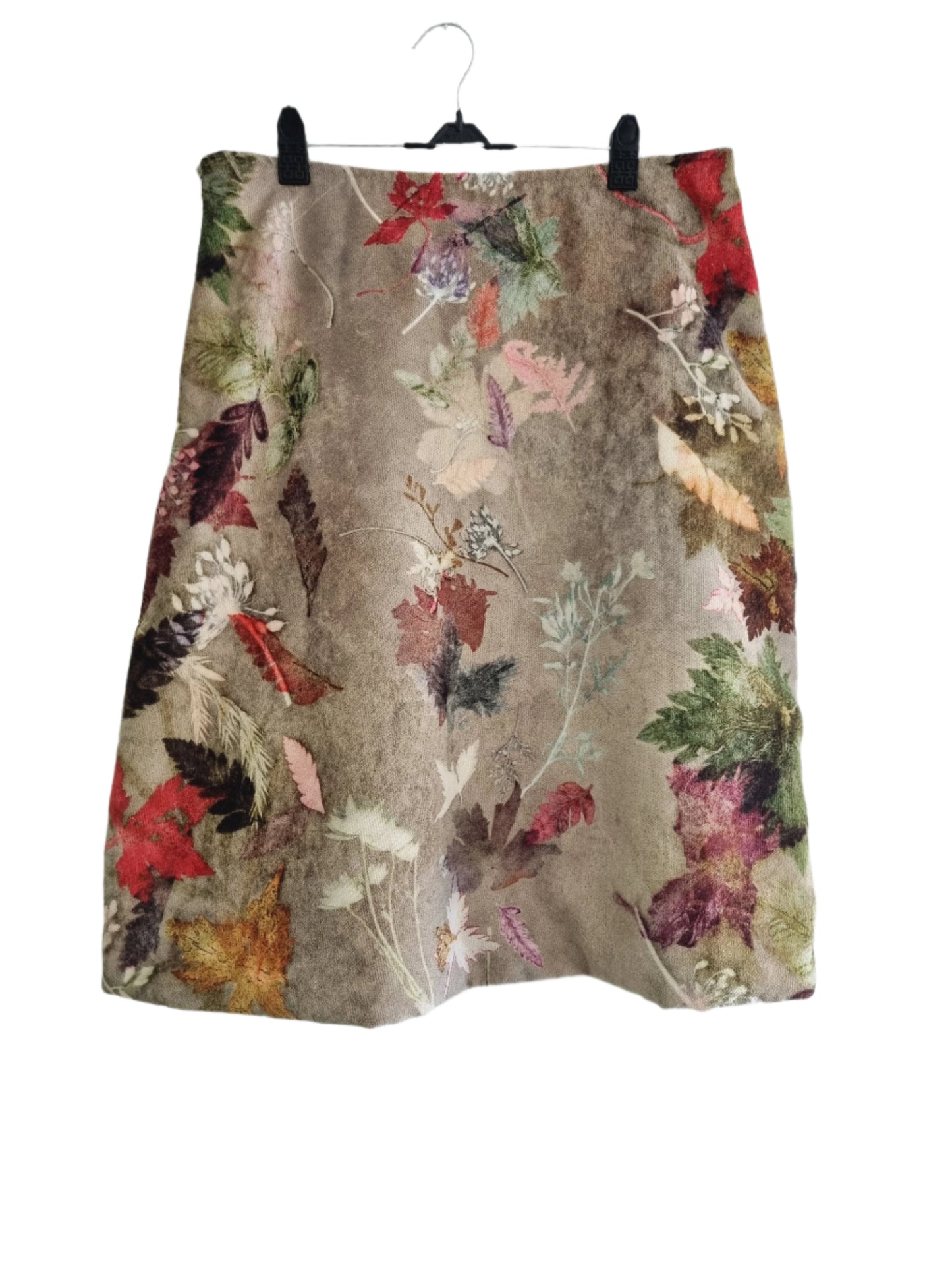 Leaf Print Skirt Gillian Arnold UK12 Midi Style Fashion