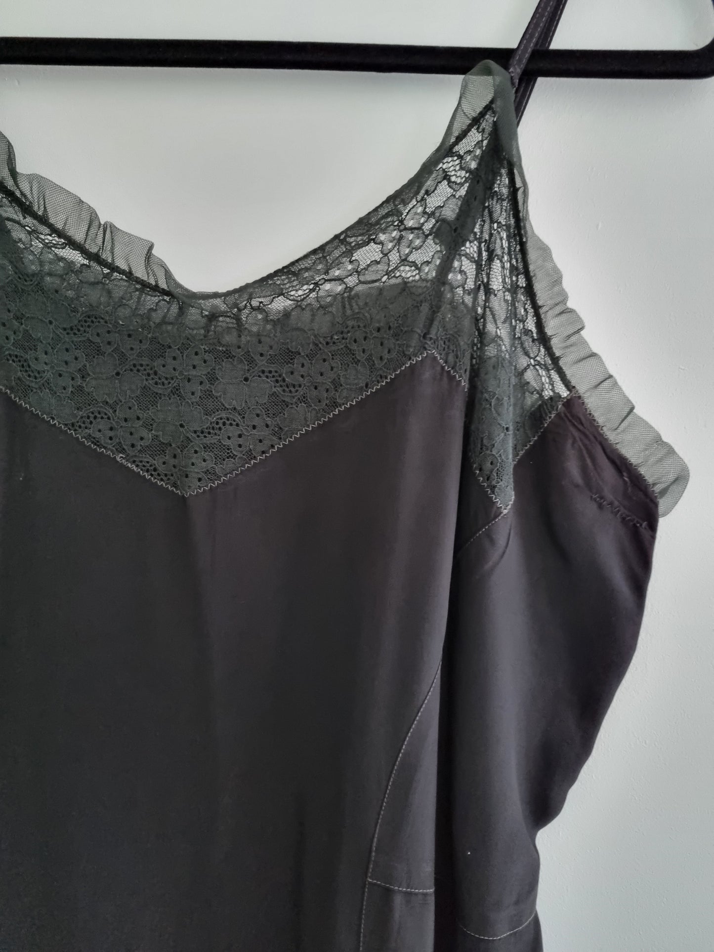 Vintage Kayser Bondor Black Slip Dress for Elegant Evenings