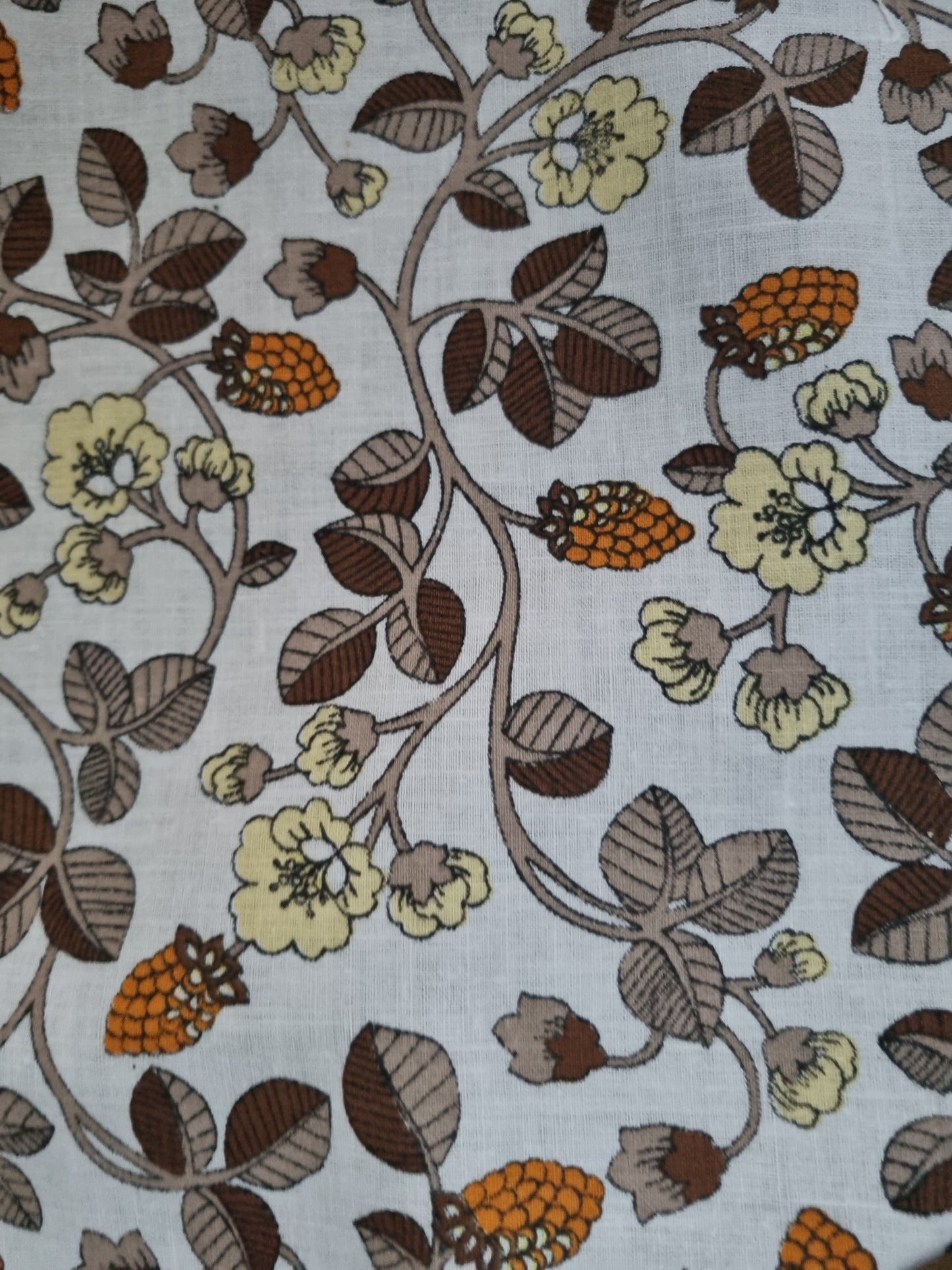 Vintage Country Style 70s Hedgerow White Cotton Apron