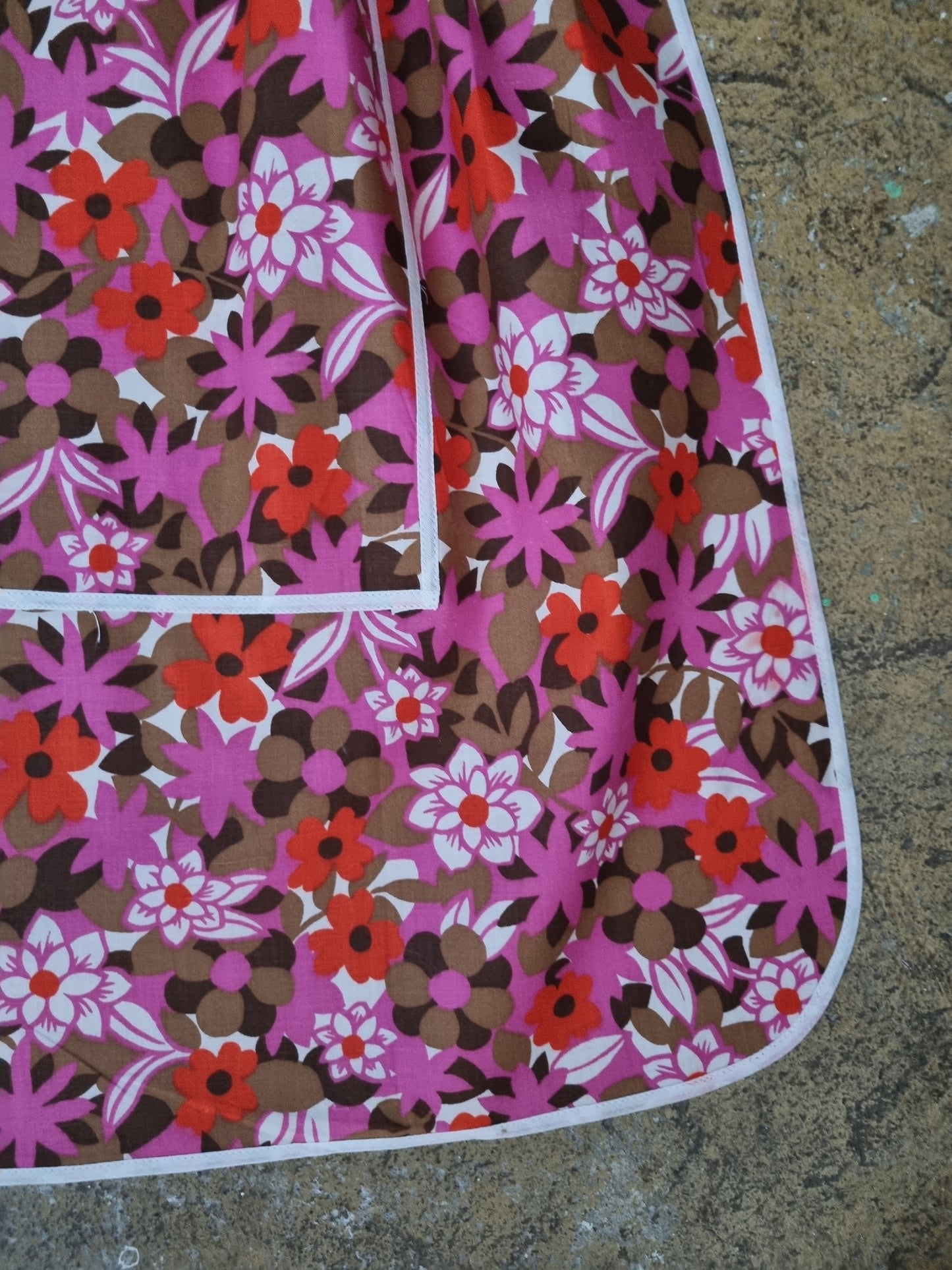 Apron Vintage by A Beech Tree Garment Pink and Red Half Apron