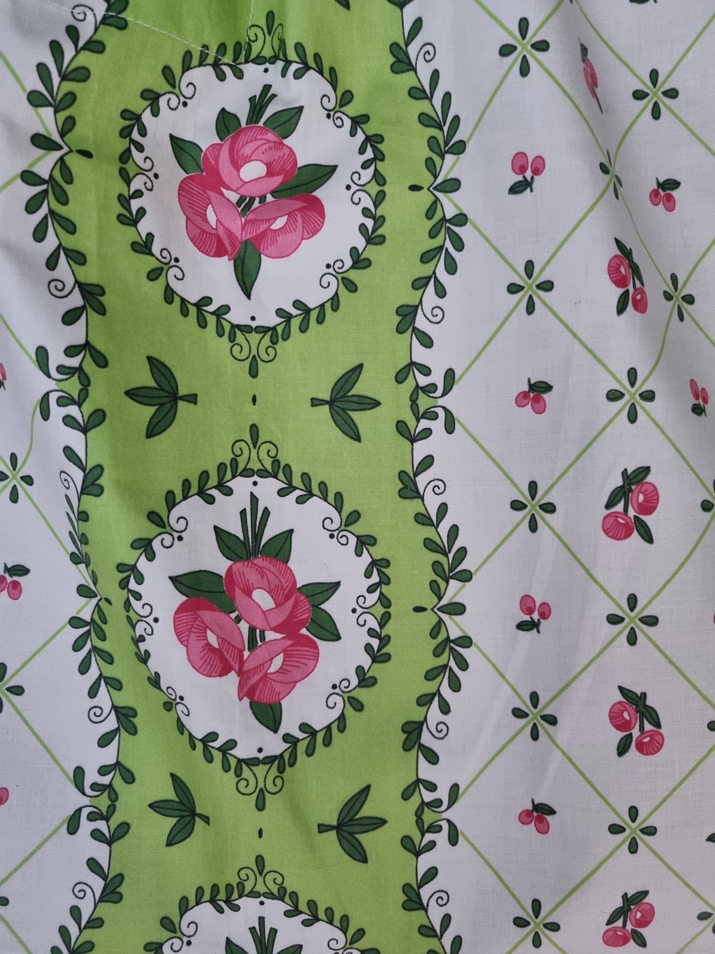 Vintage Apron Deadstock by A Beech Tree Garment with Pink Flowers