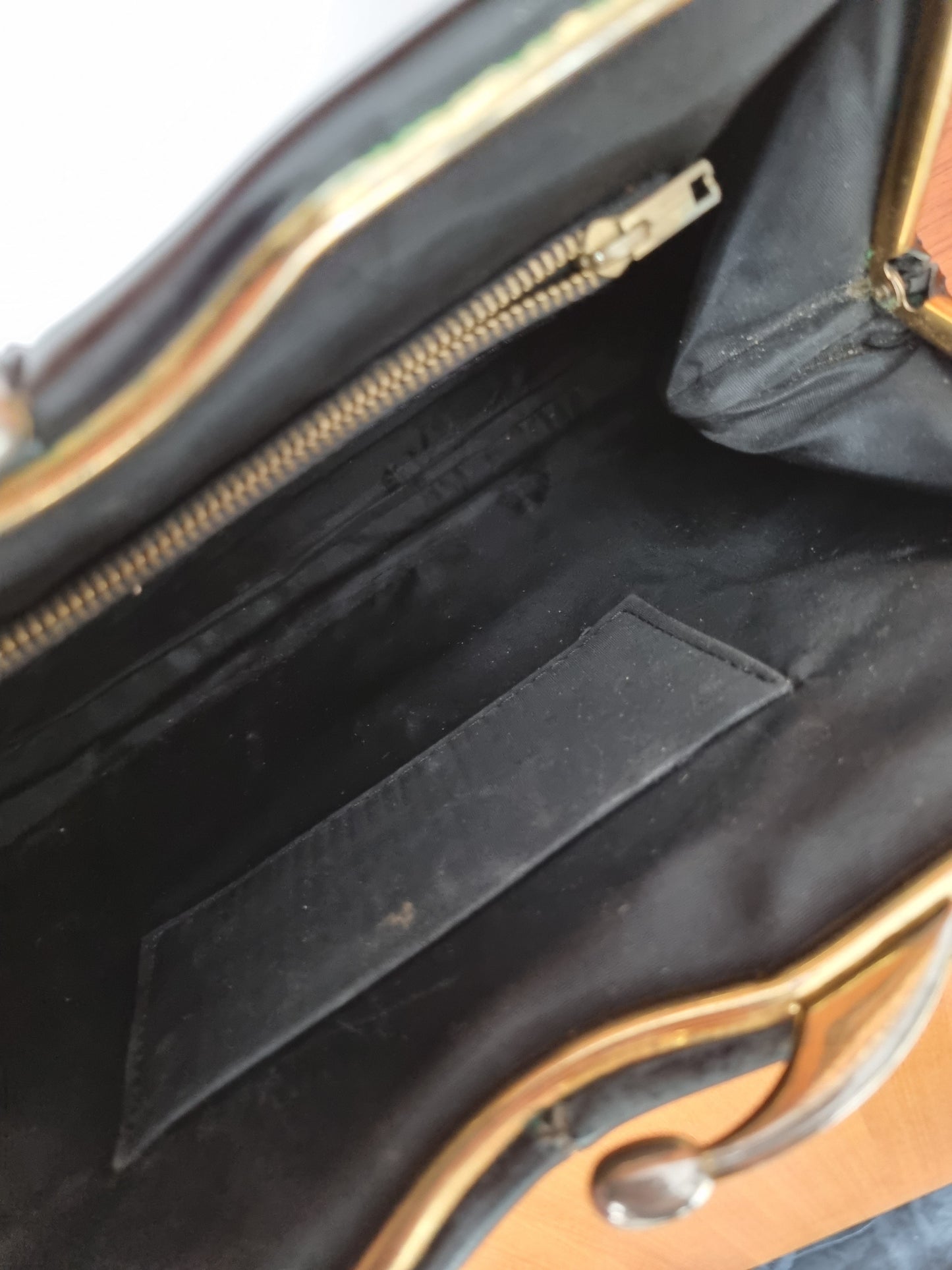 Black Structured Kelly Leather Handbag Vintage Statement Piece