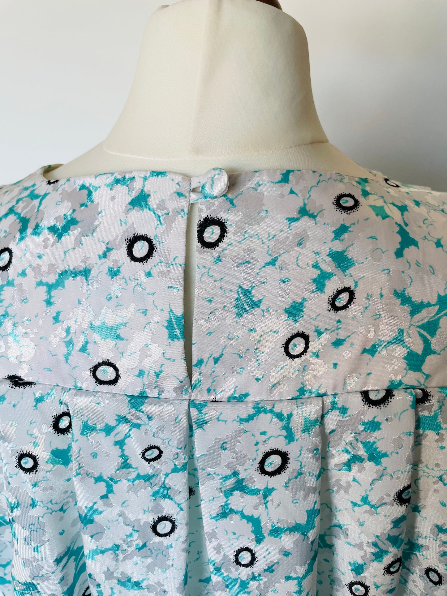 Vintage Mark Angelo Floral Summer Pleated Midi Dress Made in England