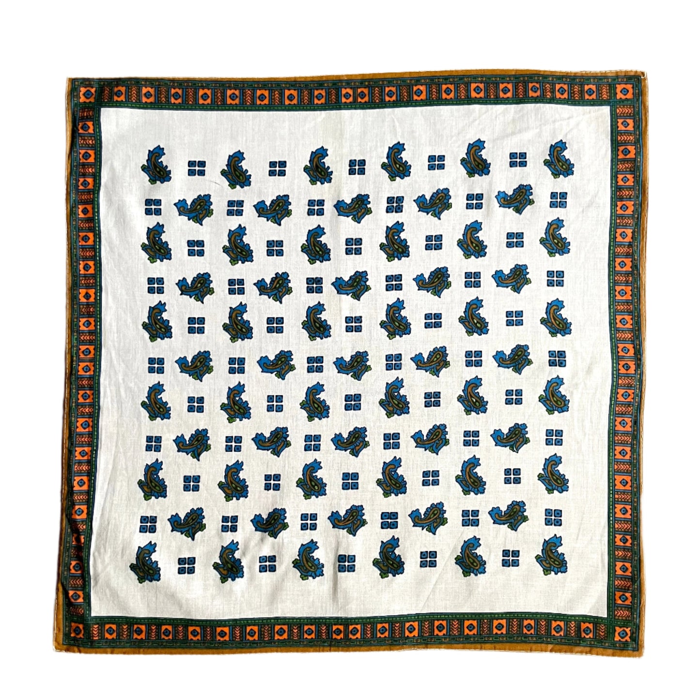 1960s The Small Paisley Handkerchief Vintage Scarf Unique Accessory