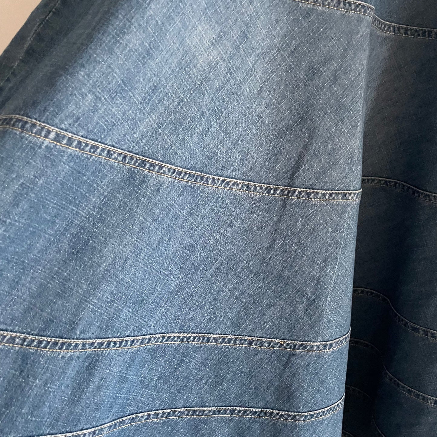 Vintage Roman Originals Blue Denim Panel Maxi Skirt