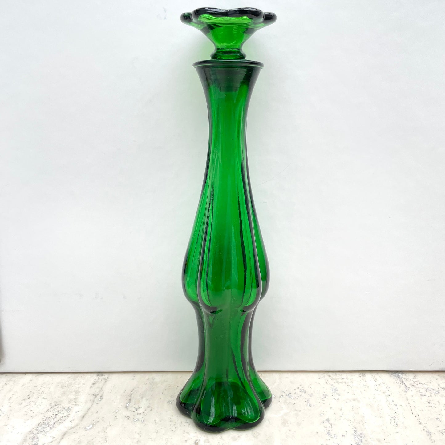Vintage Avon Emerald Green Charisma Eau de Cologne Bottle. Empty