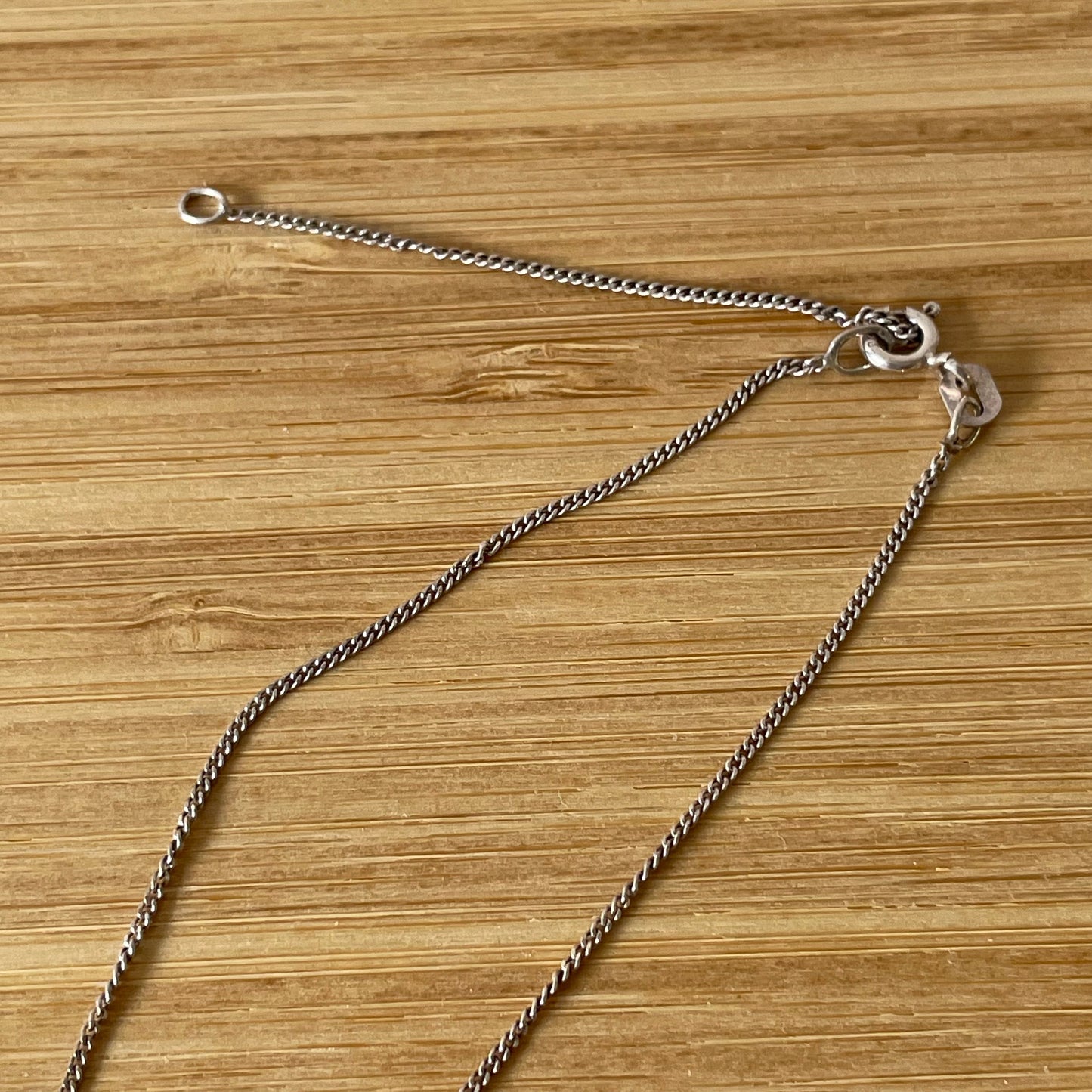 Necklace Vintage Round Drop Sterling Silver 925 Pendant with Zirconia