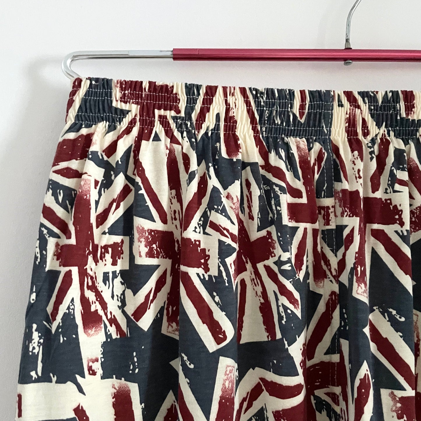British Union Jack Flag Vintage Trousers in Red, White and Blue