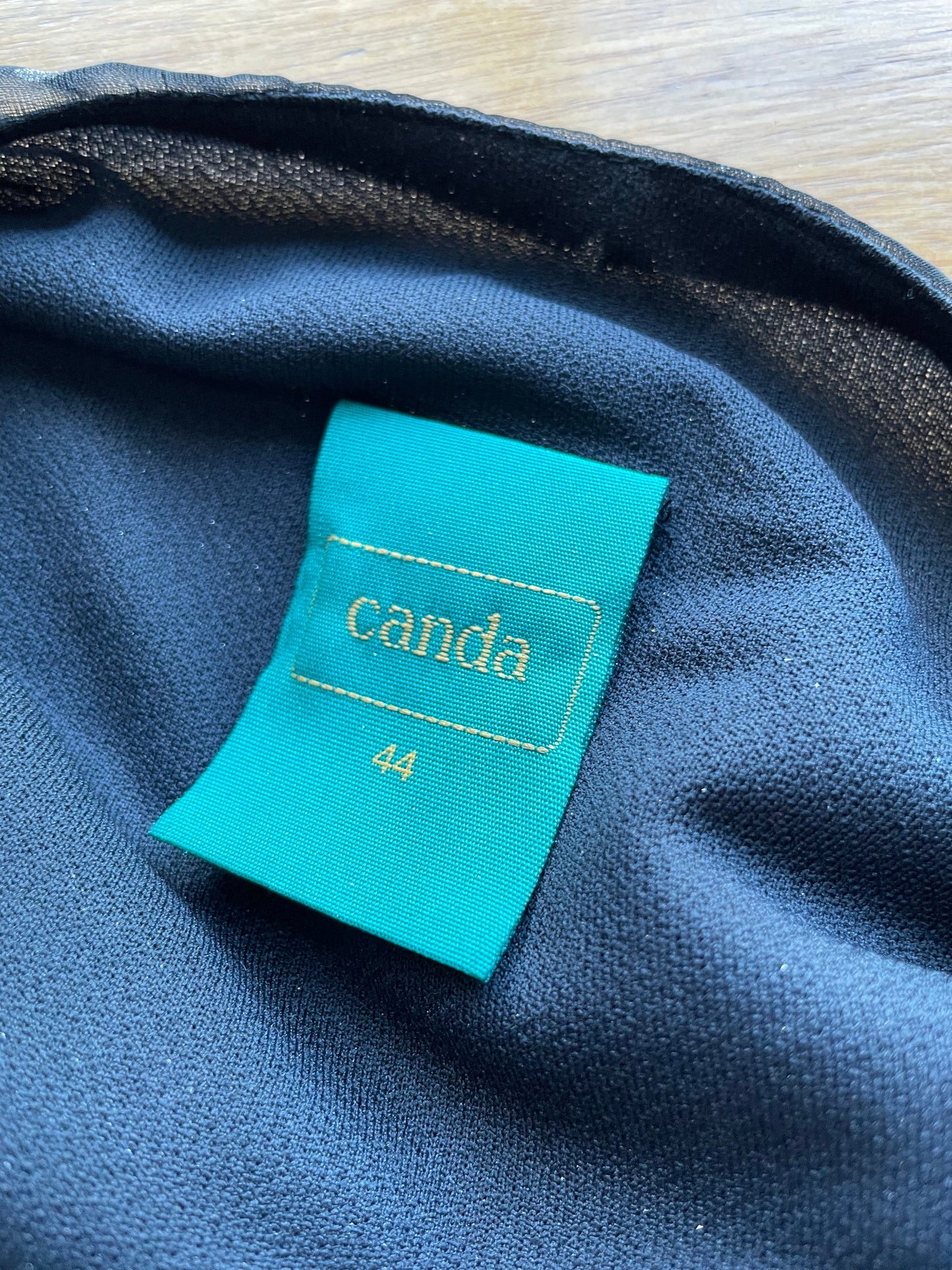 Vintage C&A Black and Silver Ruffle Sheer Evening Dress