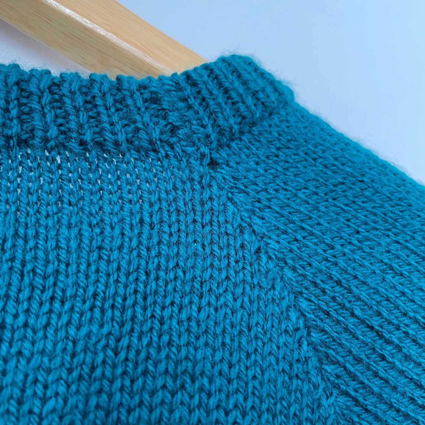 Vintage Handmade Blue and White Knitted Farisle Snowflake Jumper