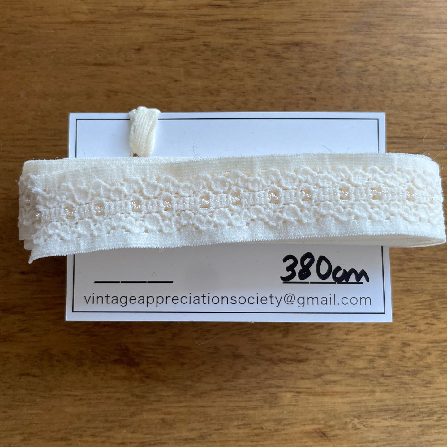 Vintage Antique Cream Elastic Stretch Lace Trim Edging for Crafting