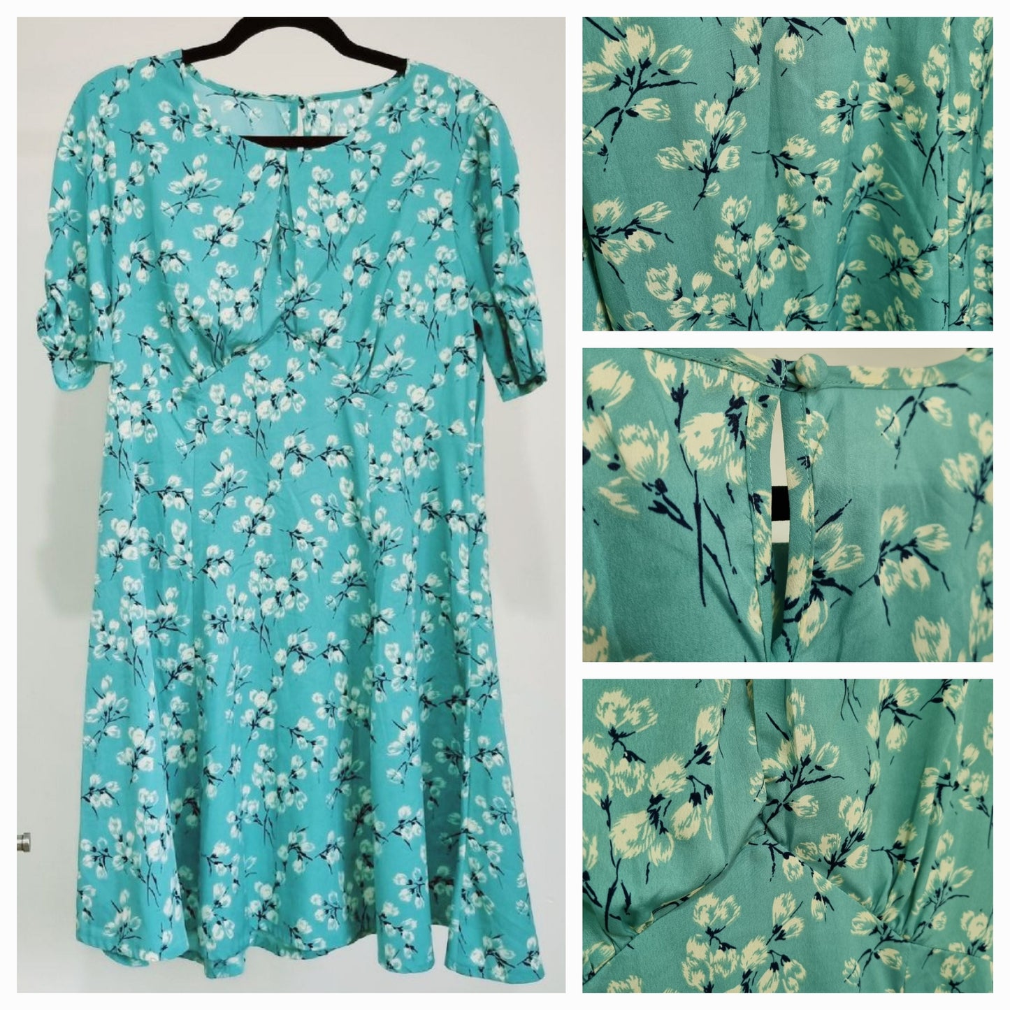 Vintage Midsize Tea Dress UK 14 - Vintage Appreciation Society