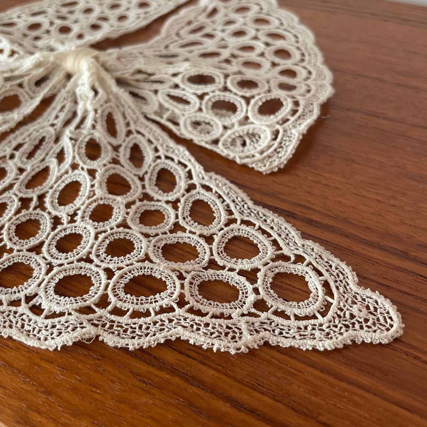 Vintage Victorian Antique Handmade Oversized Lace Bow Brooch