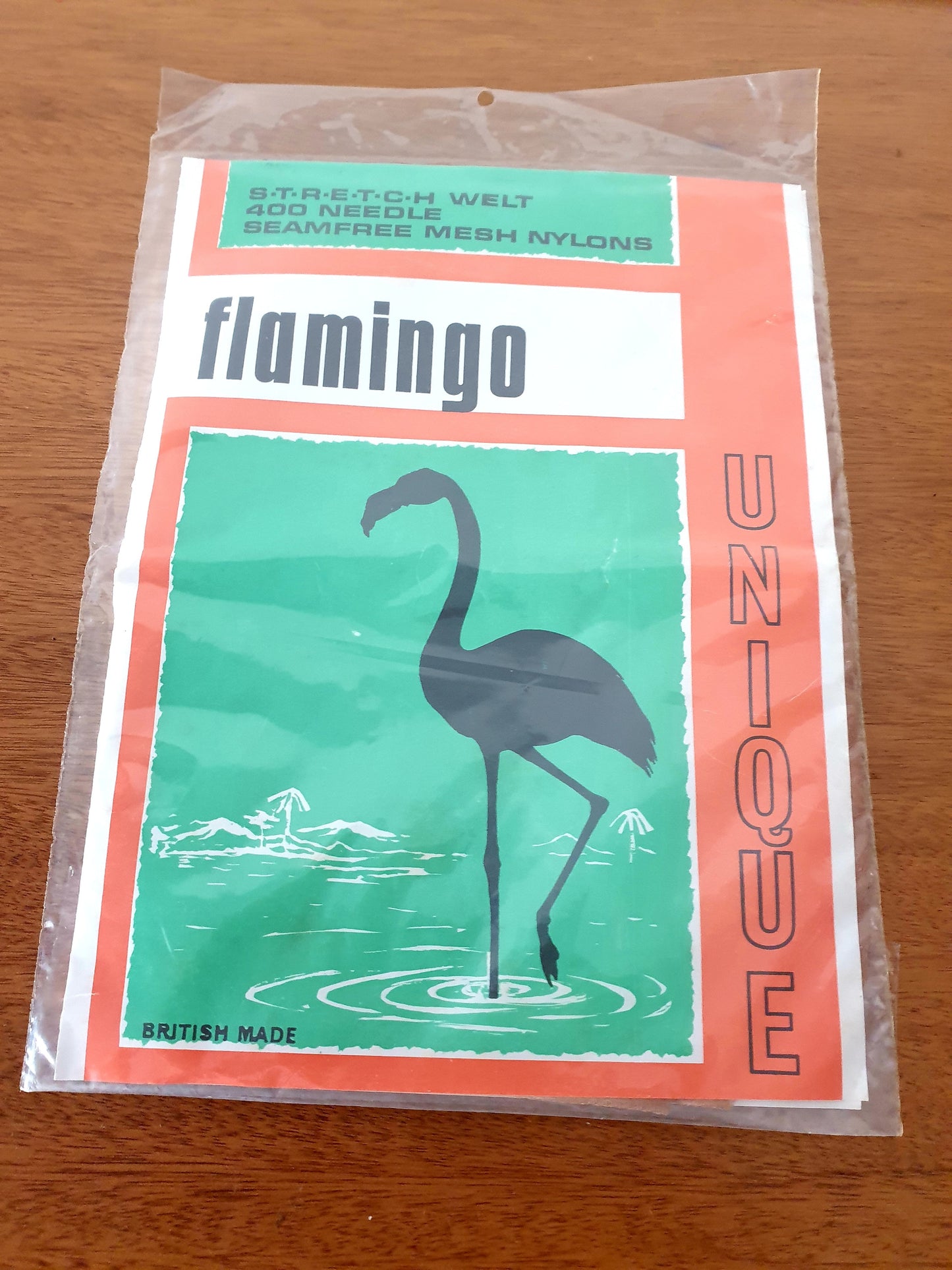Flamingo Mesh Nylons Vintage Tights Hoisery