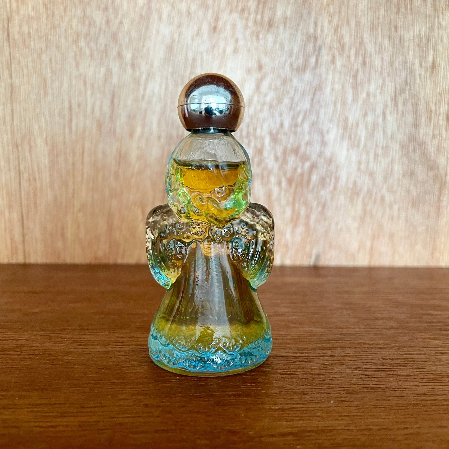 Vintage Avon Blue Glass Angel Charisma Eau De Cologne 15ml Collectable