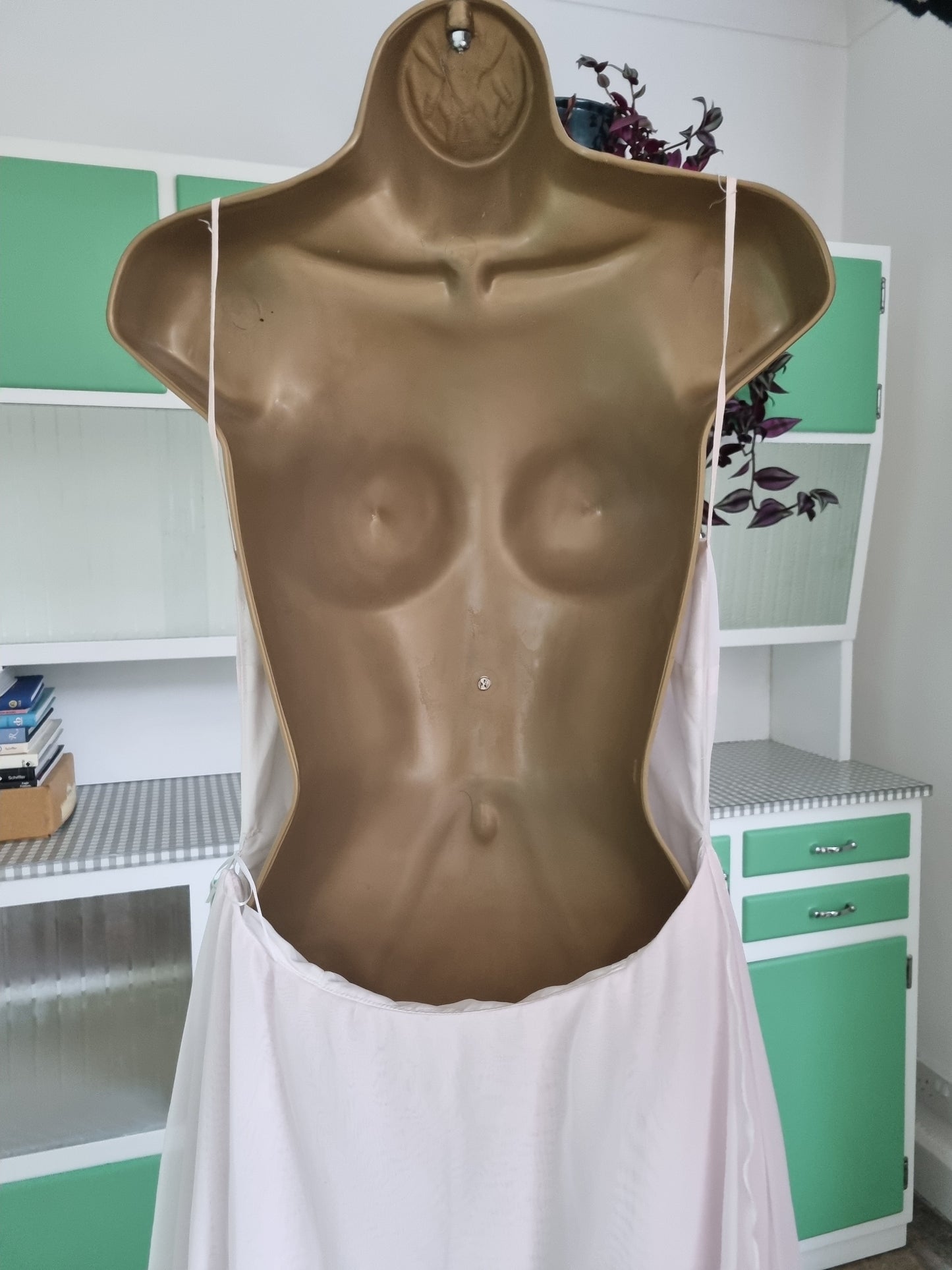 The Rose Dress Handmade Vintage Blush Backless Sheath Dress