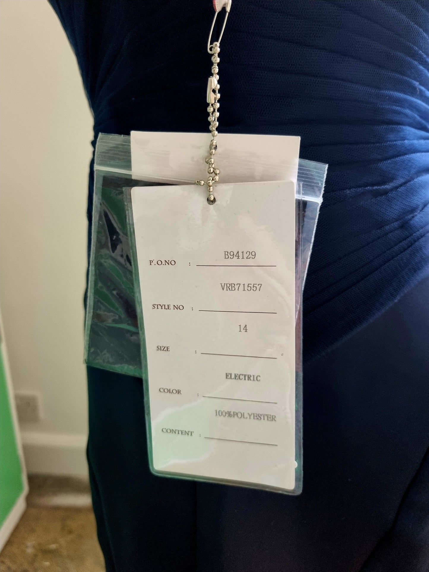 Veromia Navy Bridesmaid Evening Dress with Sweetheart Neckline