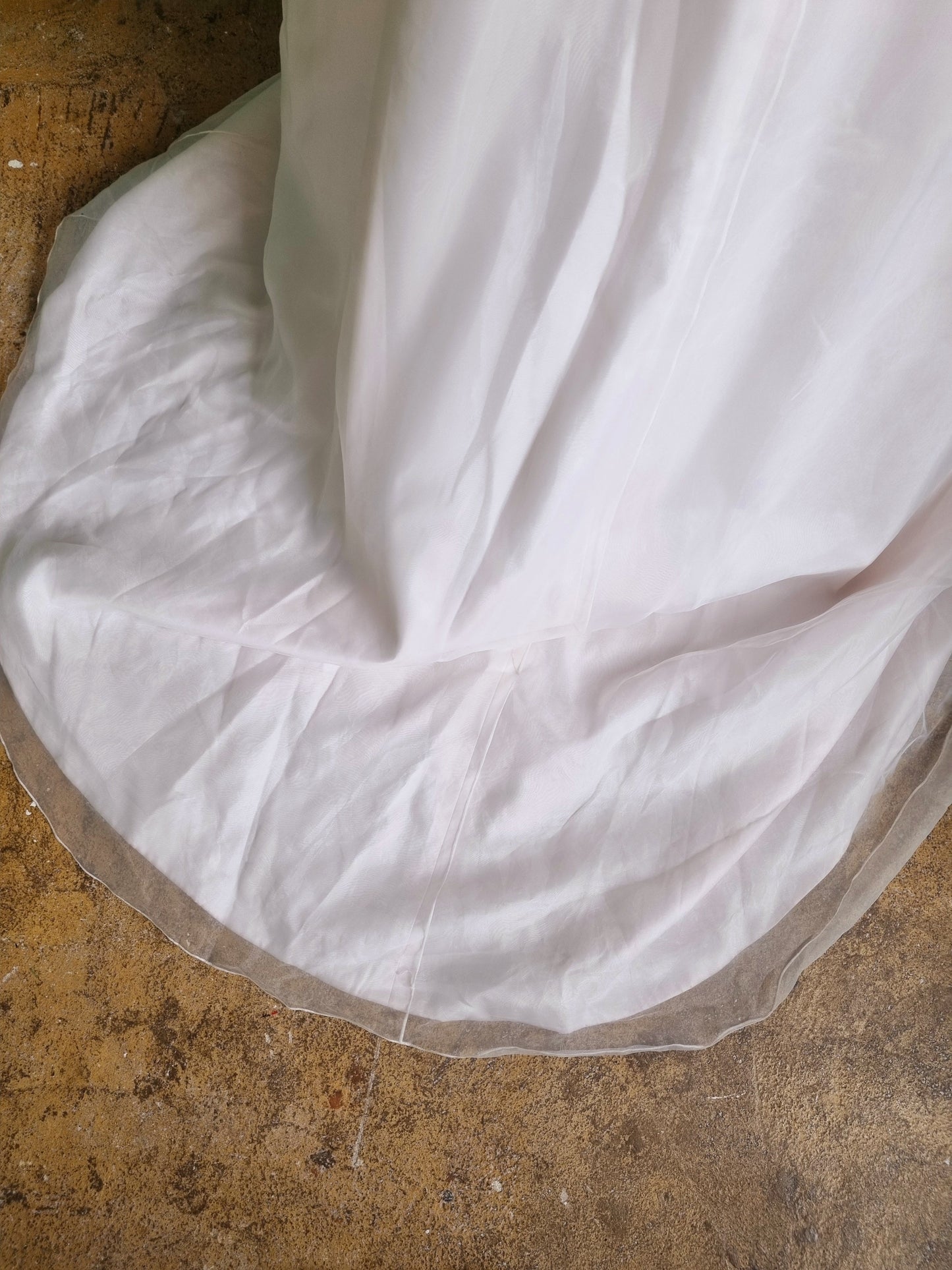 Blush Pink Bridal Skirt UK12 Vintage Pronuptia Aline with Chapel Train