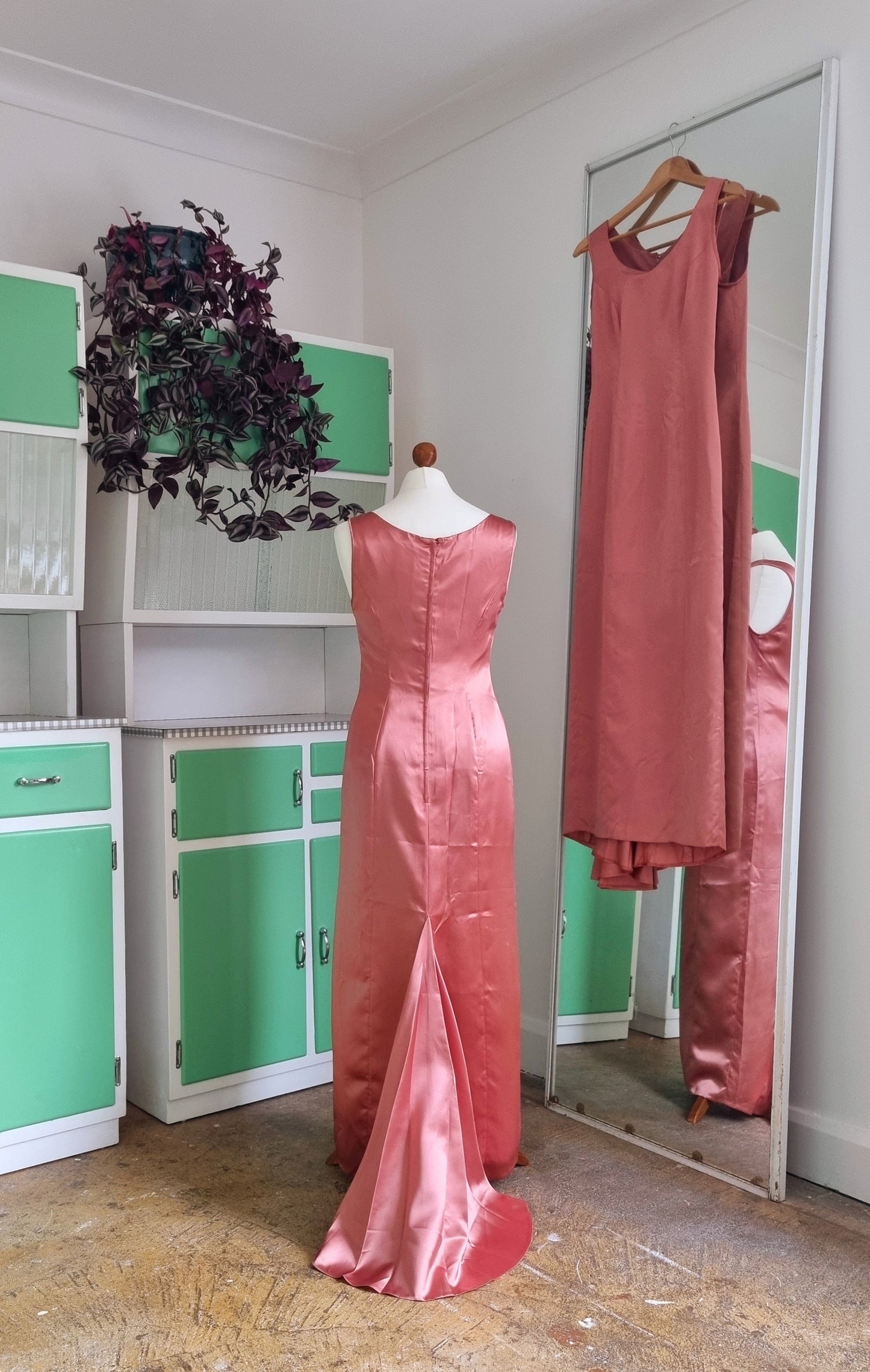 Dusty Pink Lined Bridesmaid Dress (UK1012). Two of these available in slightly different sizes. Price is for one.