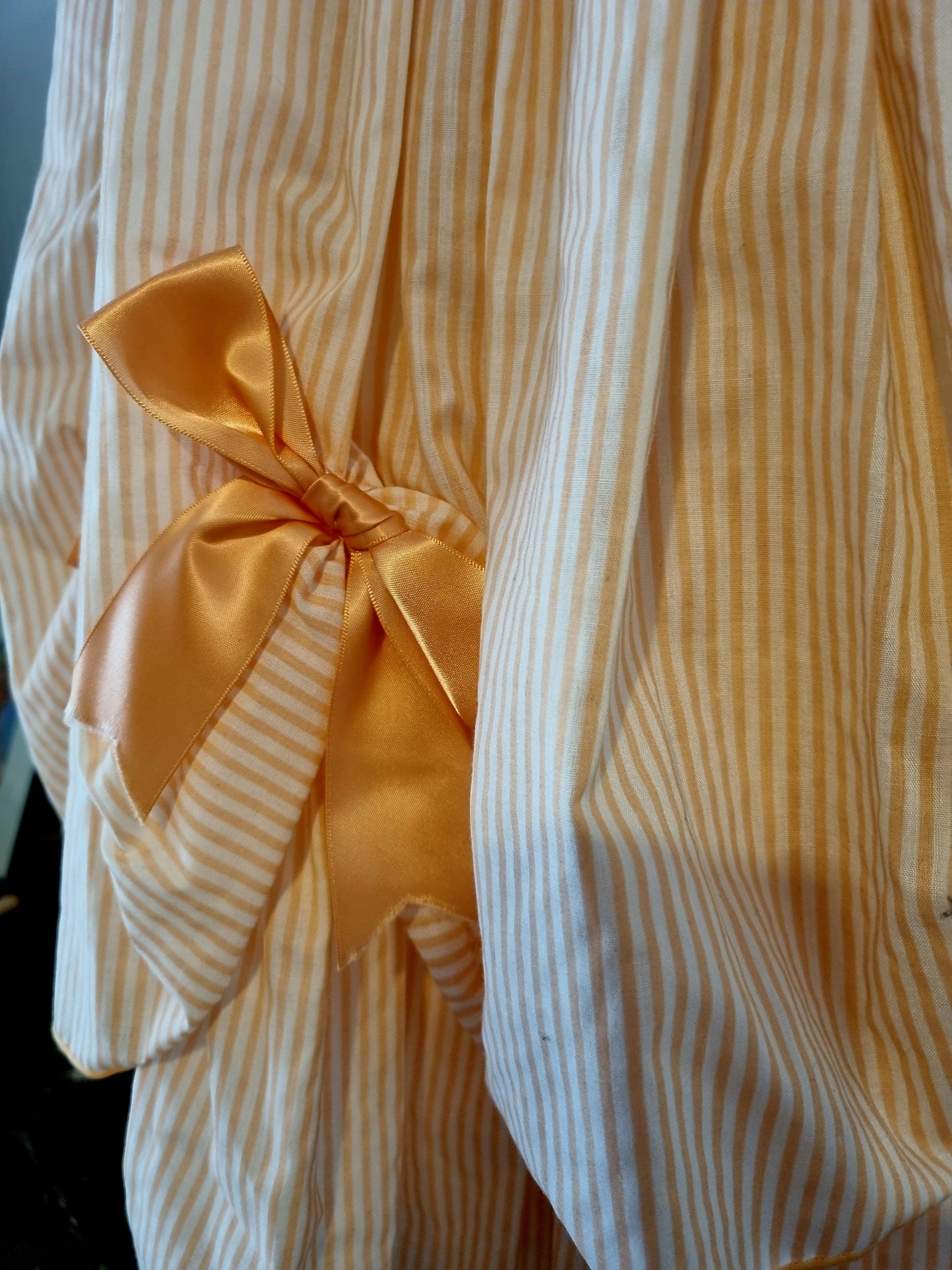 Vintage Peach Candy Stripe Bridesmaid Dress