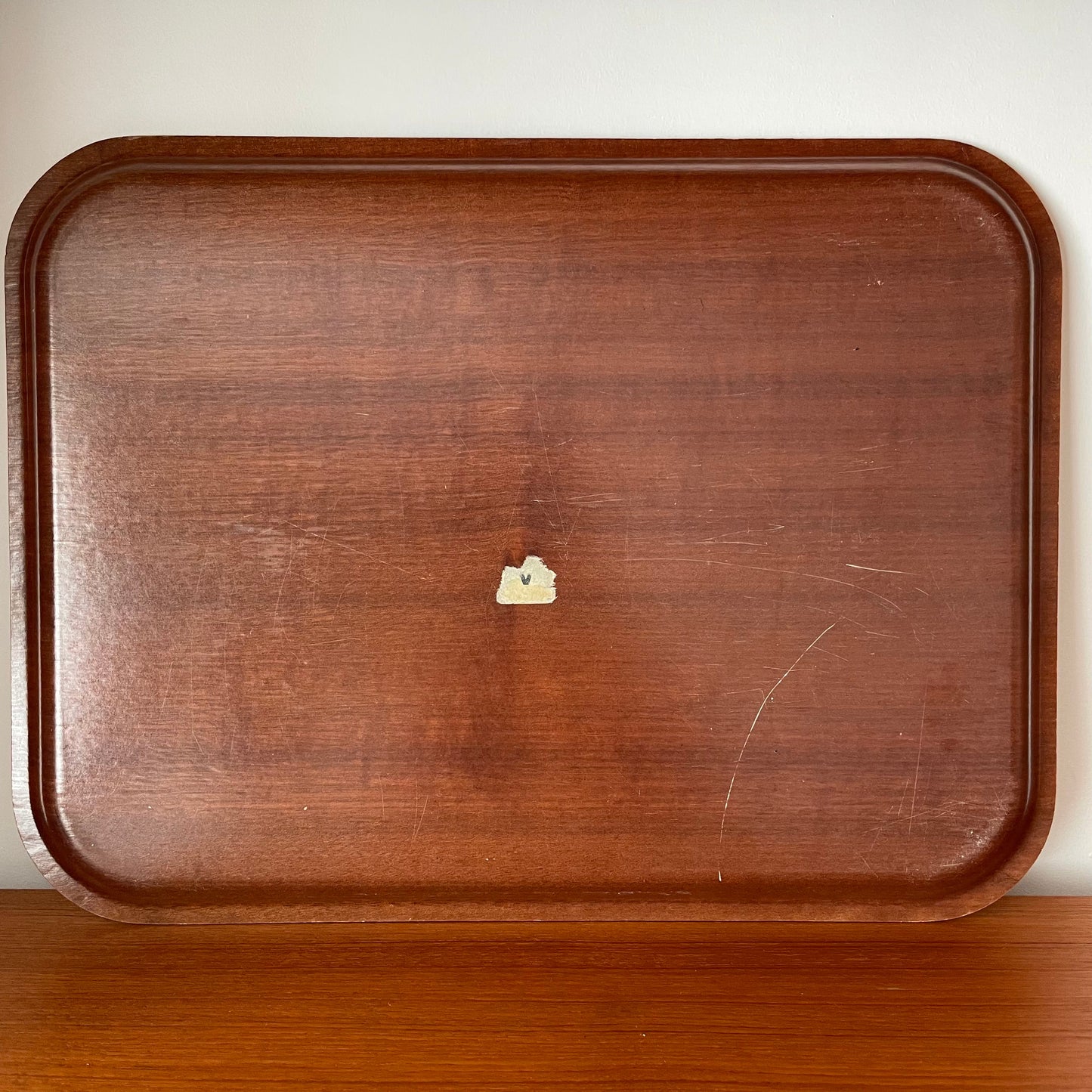 Retro Tray 1960s Yellow Floral Patterned Dog Rose Serving Tray