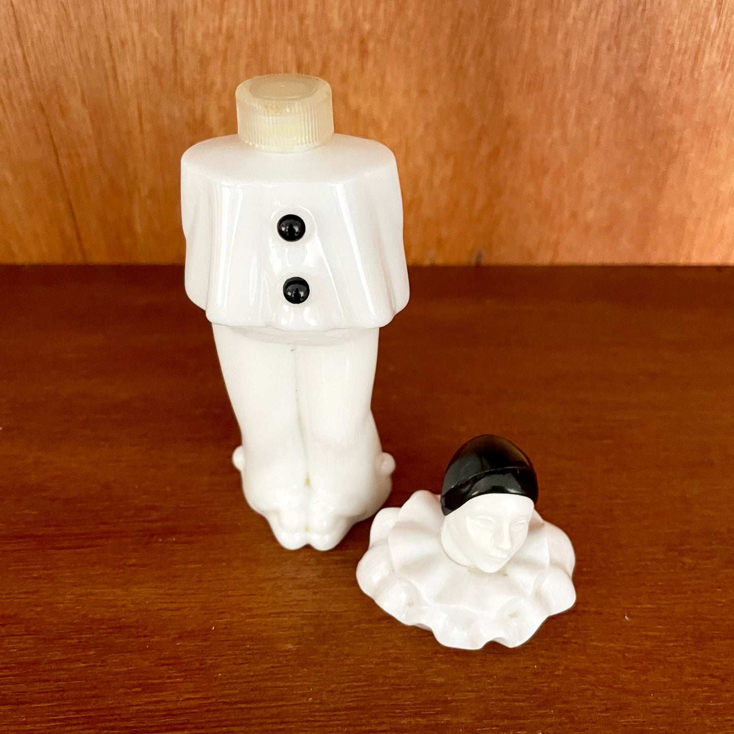 Vintage Avon Pierrot Black and White Clown Eau Givree Eau Fraiche Cologne 198283. U2993. Empty, 50ml.